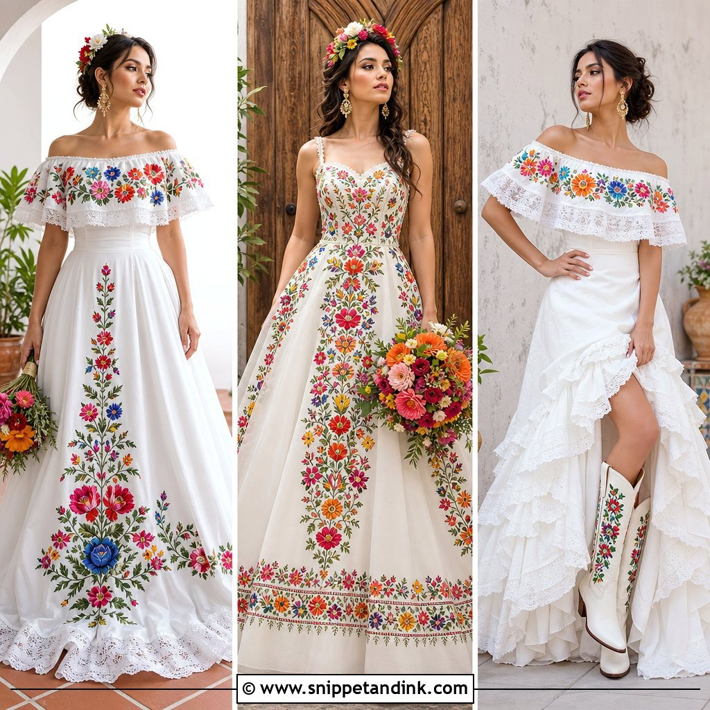 25 Traditional Mexican Wedding Dress Ideas: Elegant Bride Looks