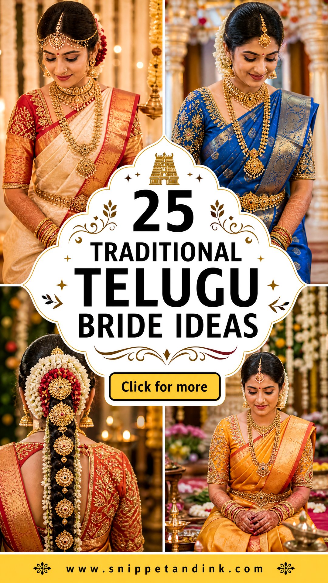 25 Traditional Telugu Bride Ideas Regal Looks for Modern Brides - 25 Traditional Telugu Bride Ideas: Regal Looks for Modern Brides