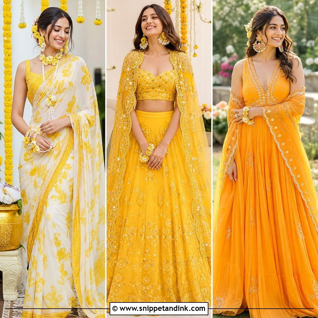 25 Trending Haldi Outfits for Bride