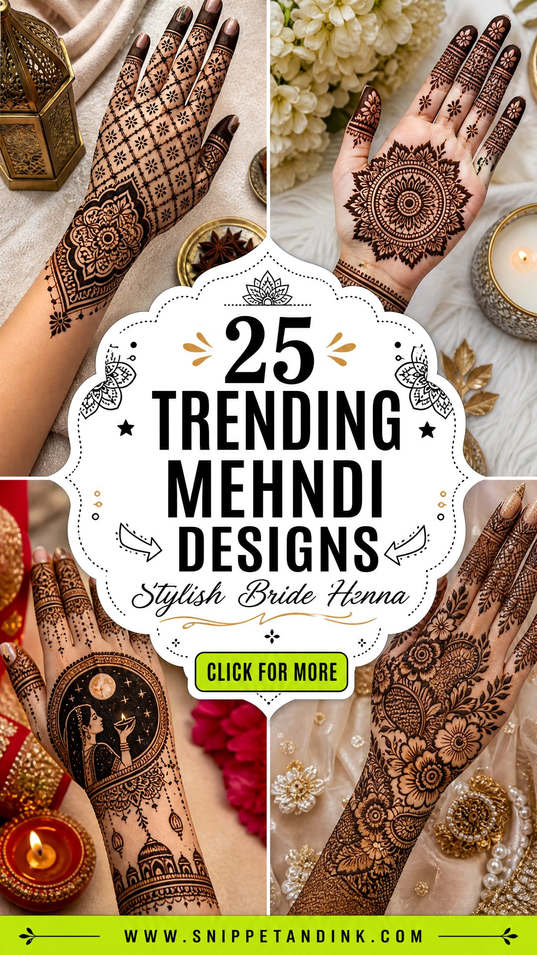 25 Trending Mehndi Designs 2025 for Stylish Brides - 25 Trending Mehndi Designs 2025 for Stylish Brides
