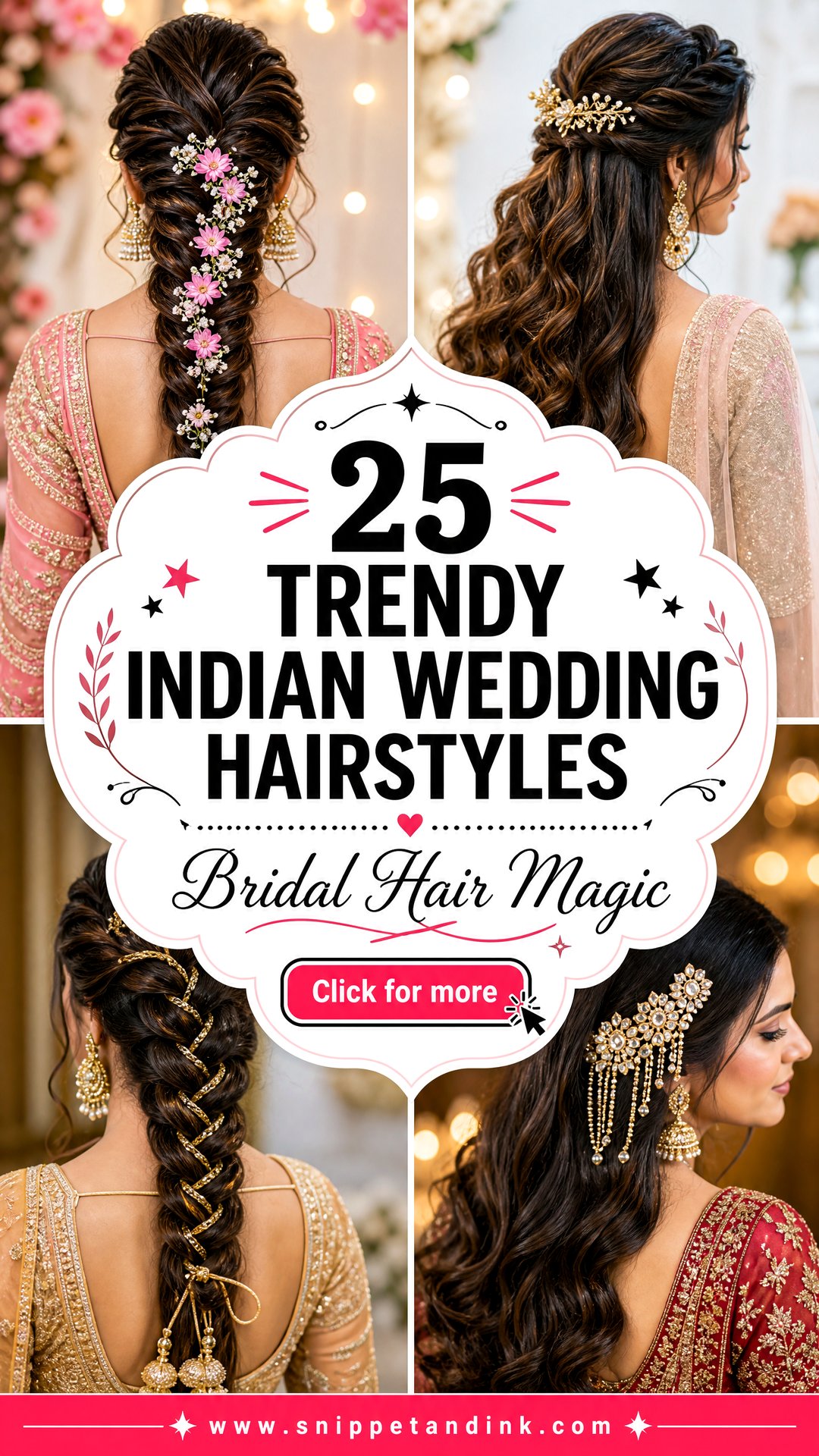 25 Trendy Indian Wedding Hairstyles for Stunning Brides - 25 Trendy Indian Wedding Hairstyles for Stunning Brides