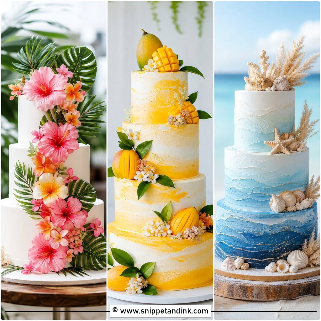25 Tropical Beach Wedding Cake Ideas for Island Romance