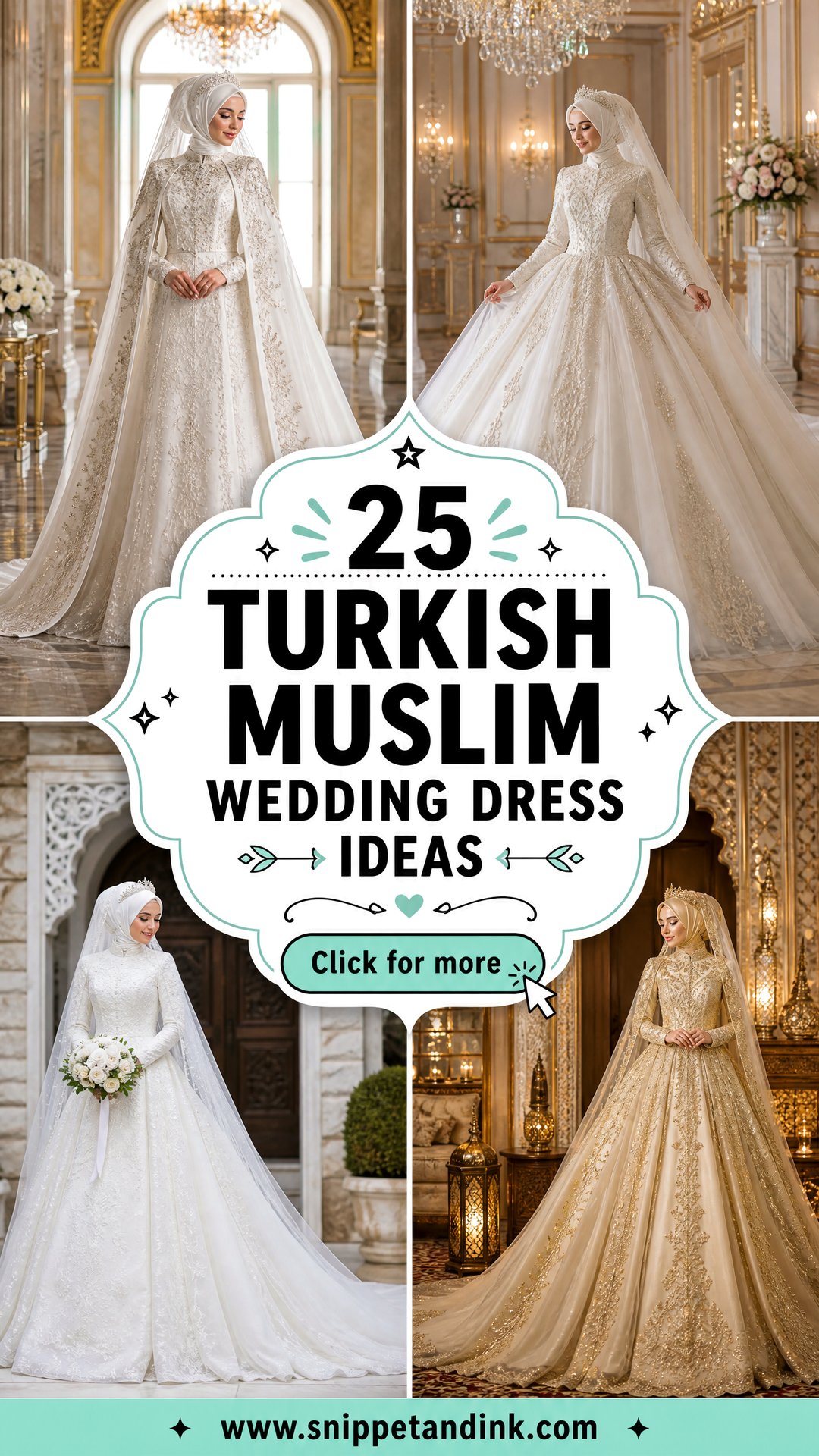 25 Turkish Muslim Wedding Dress Ideas for a Graceful Nikah - 25 Turkish Muslim Wedding Dress Ideas for a Graceful Nikah