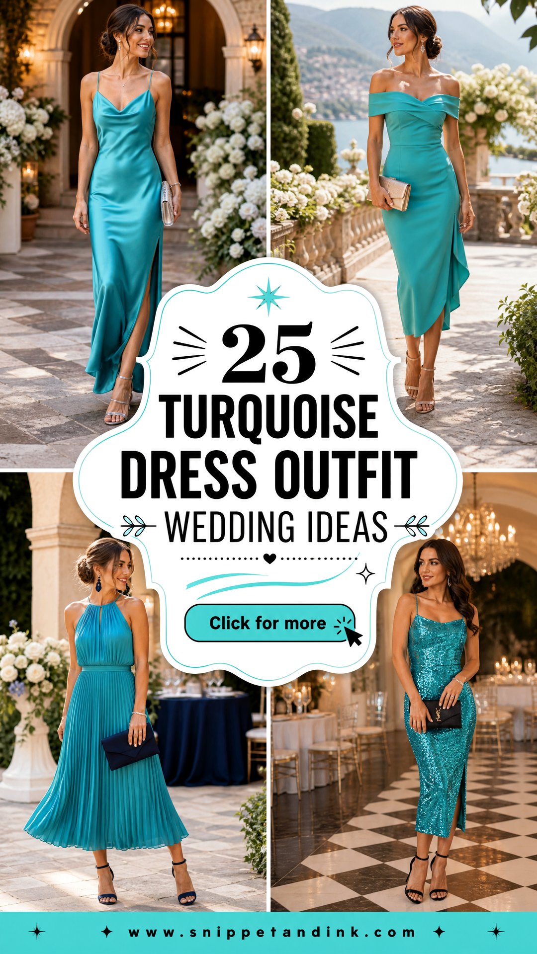 25 Turquoise Dress Outfit Wedding Ideas for Bold Guests - 25 Turquoise Dress Outfit Wedding Ideas for Bold Guests