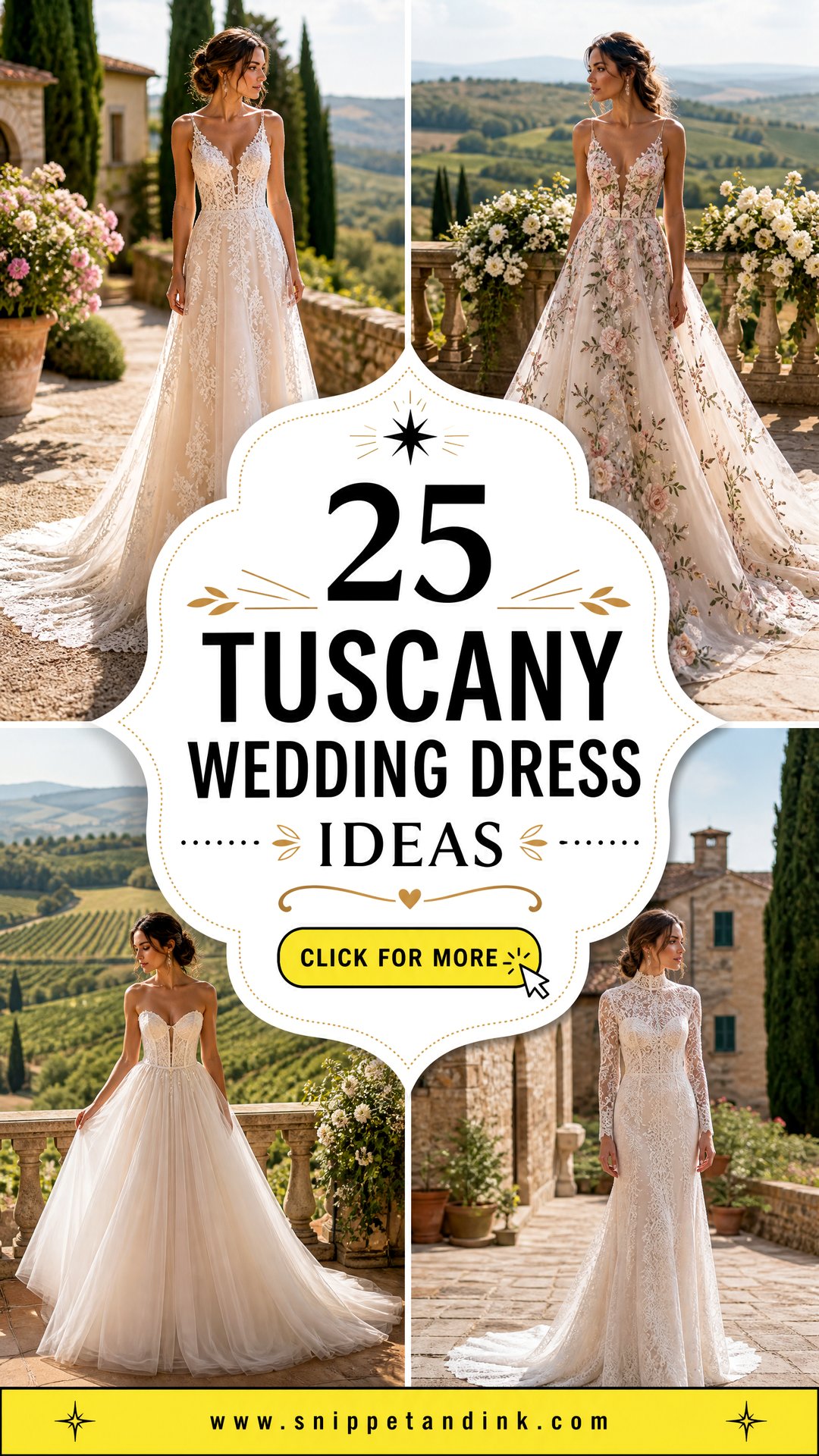 25 Tuscany Wedding Dress Ideas for Romantic Italian Style - 25 Tuscany Wedding Dress Ideas for Romantic Italian Style