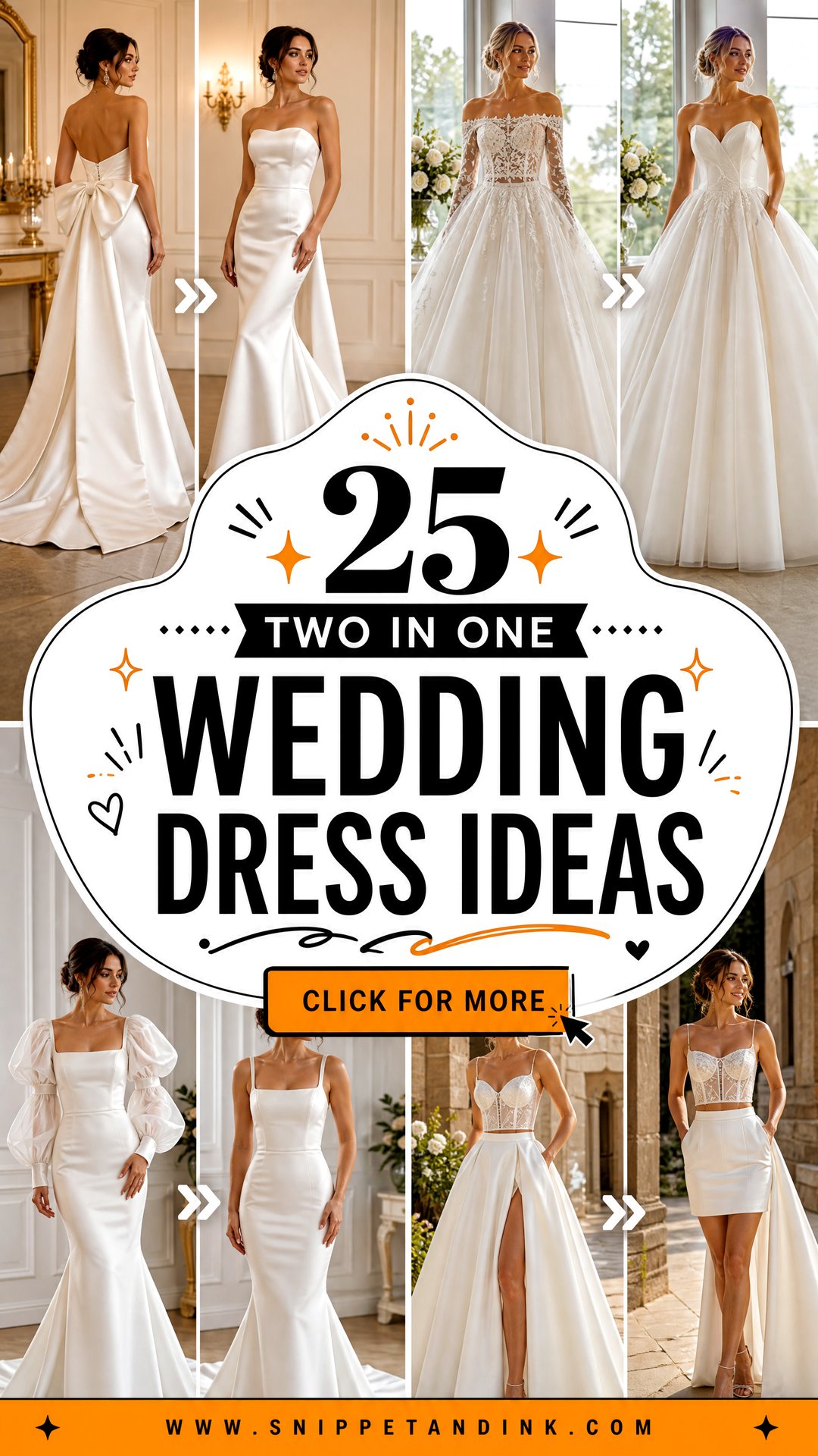 25 Two in One Wedding Dress Ideas for Versatile Brides - 25 Two in One Wedding Dress Ideas for Versatile Brides