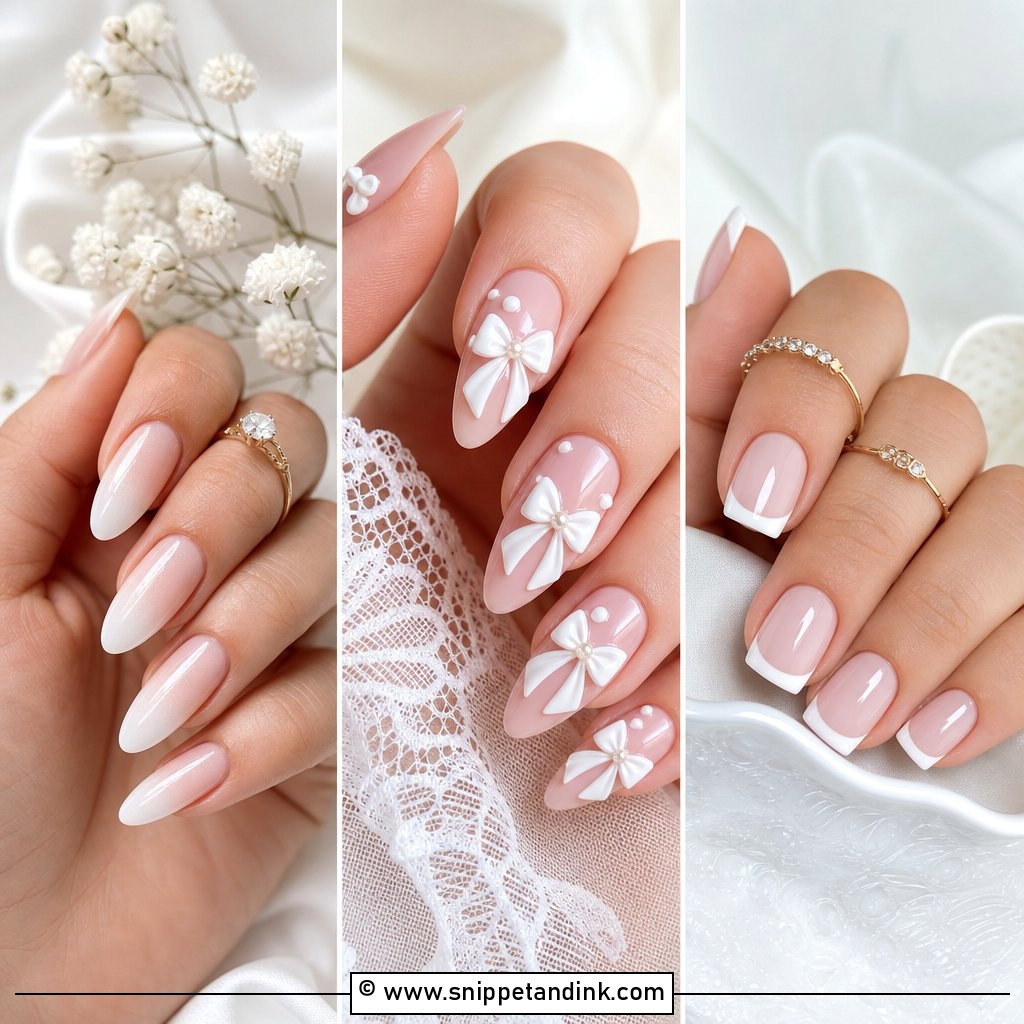 25 Unique Bridal Nails for Chic Wedding Day Style