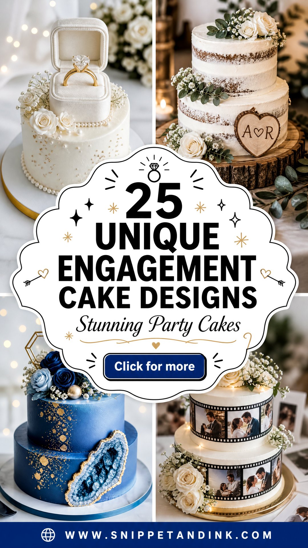 25 Unique Engagement Cake Designs for a Stunning Party - 25 Unique Engagement Cake Designs for a Stunning Party