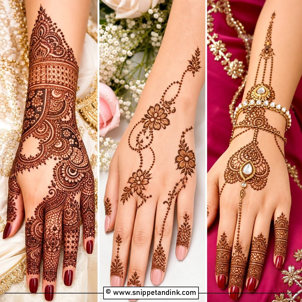 25 Unique Mehndi Designs for Wedding Bridal Inspiration