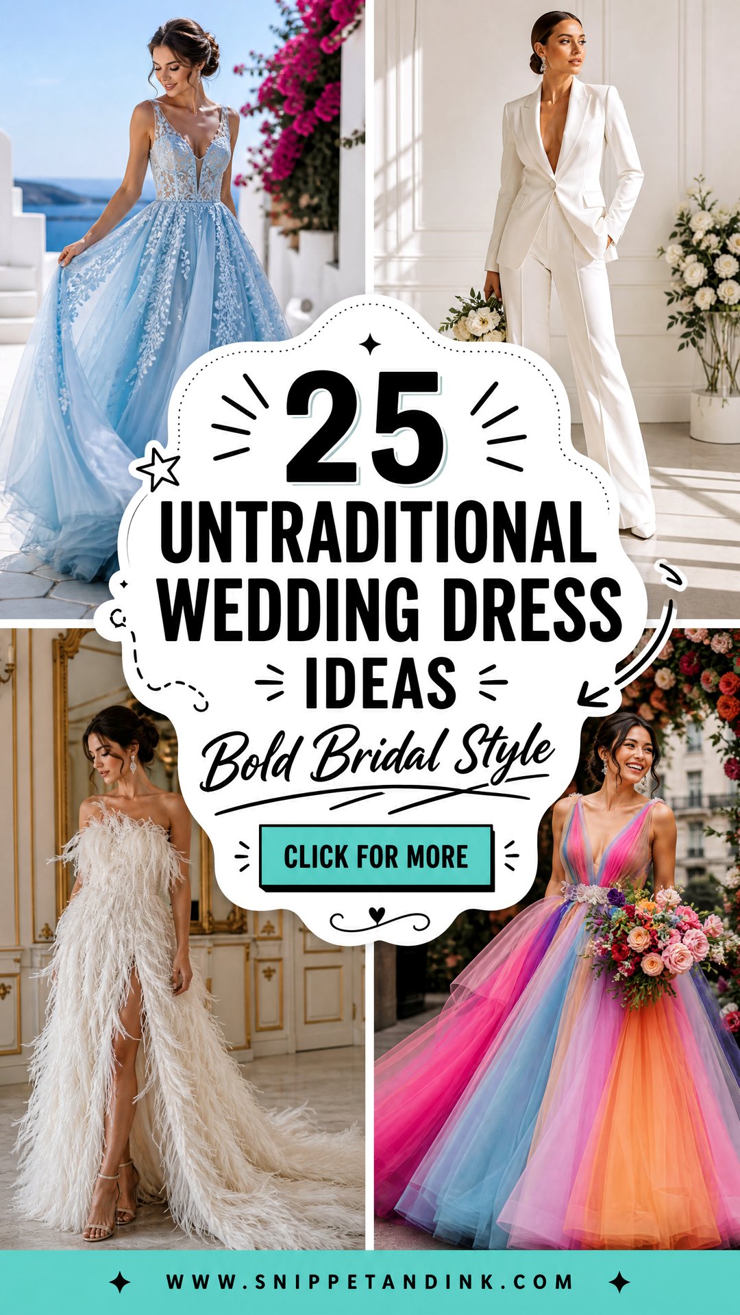 25 Untraditional Wedding Dress Ideas for Bold Modern Brides - 25 Untraditional Wedding Dress Ideas for Bold Modern Brides