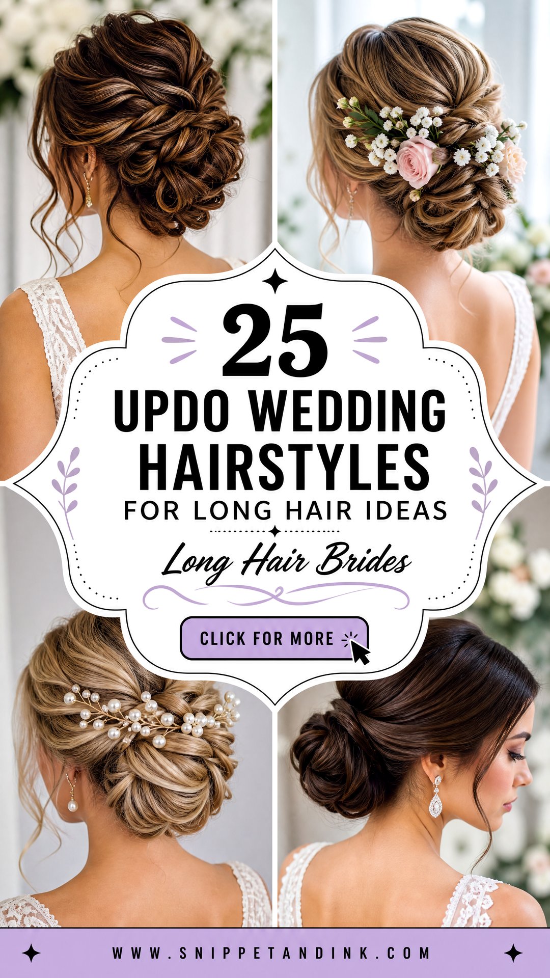 25 Updo Wedding Hairstyles for Long Hair Brides Will Love - 25 Updo Wedding Hairstyles for Long Hair Brides Will Love