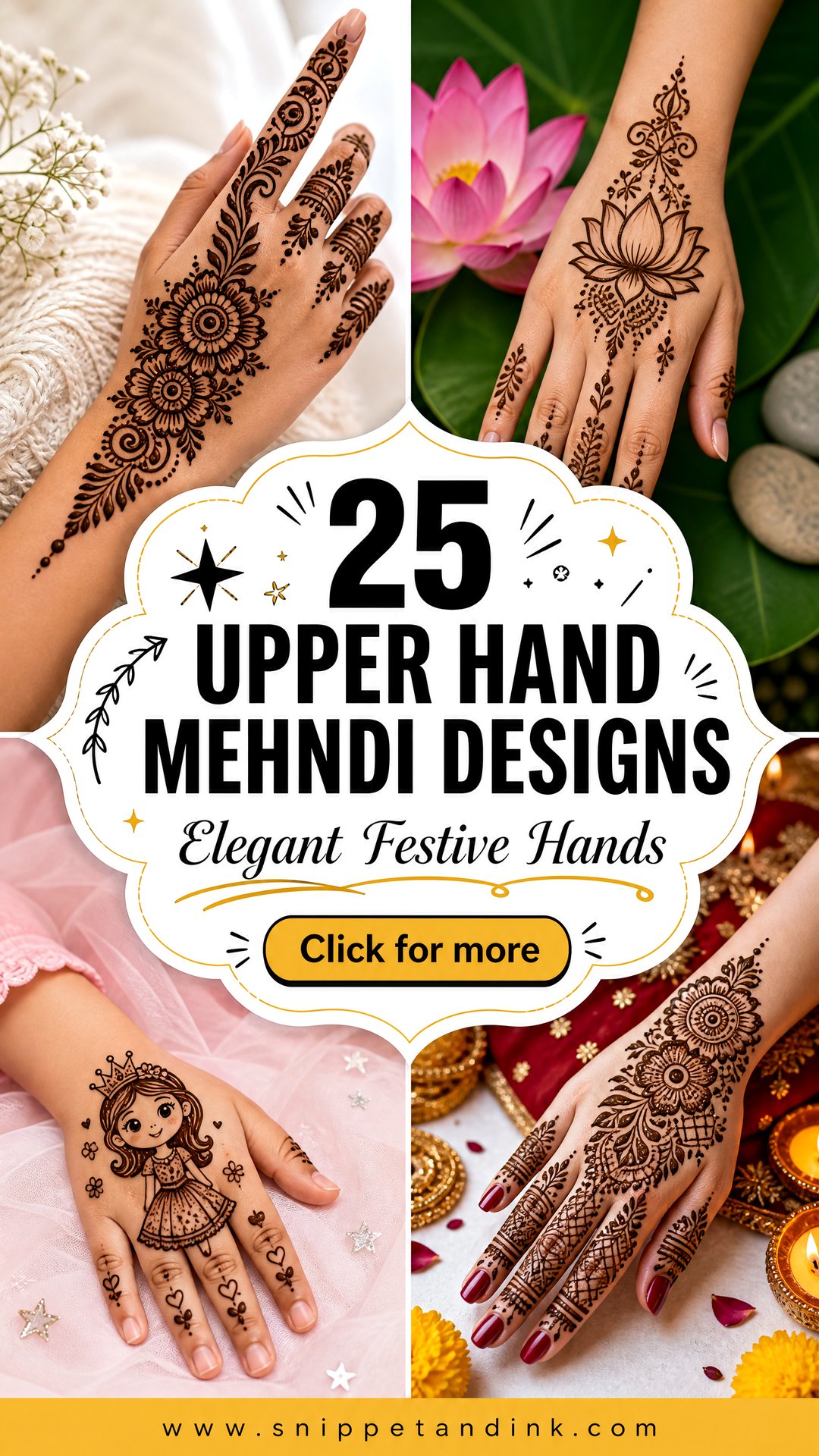 25 Upper Hand Mehndi Designs for Elegant Festive Hands - 25 Upper Hand Mehndi Designs for Elegant Festive Hands