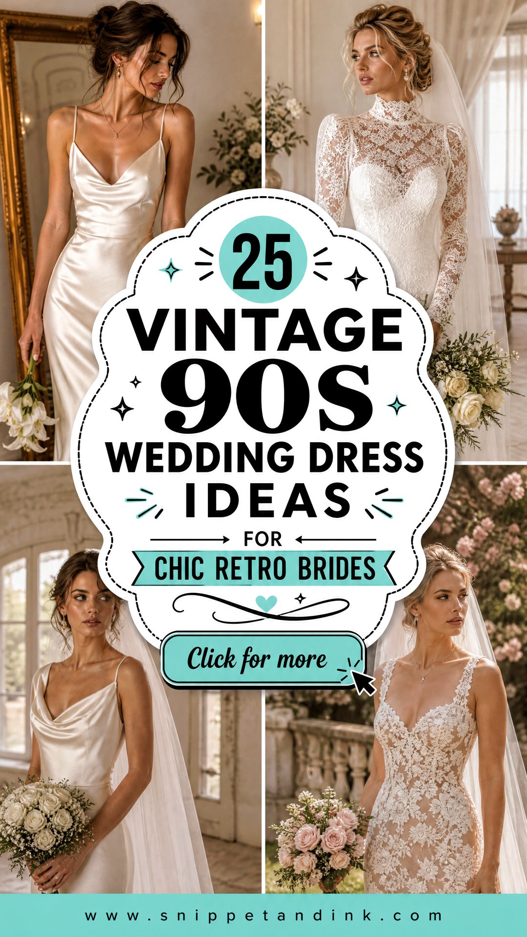 25 Vintage 90s Wedding Dress Ideas for Chic Retro Brides - 25 Vintage 90s Wedding Dress Ideas for Chic Retro Brides