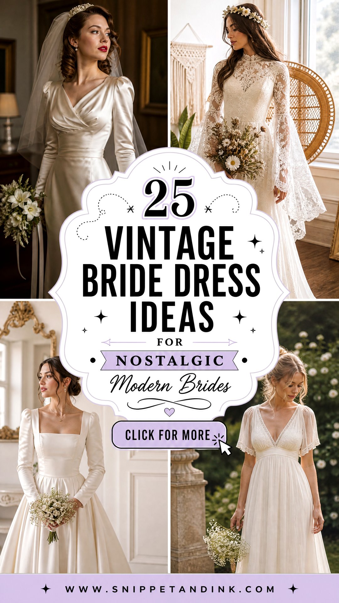 25 Vintage Bride Dress Ideas for Nostalgic Modern Brides - 25 Vintage Bride Dress Ideas for Nostalgic Modern Brides