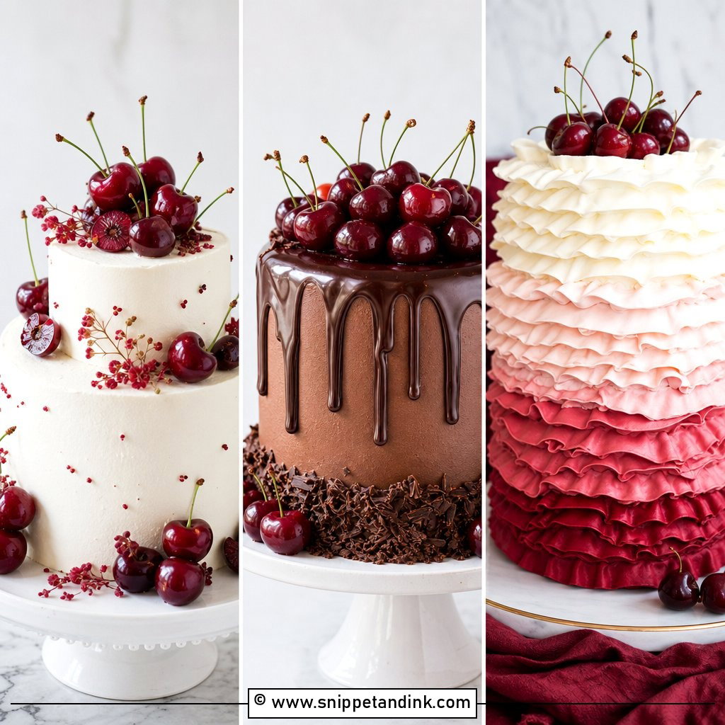 25 Vintage Cherry Wedding Cake Ideas for Retro Romance