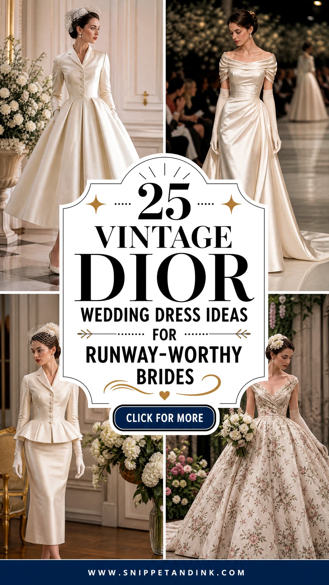 25 Vintage Dior Wedding Dress Ideas for Runway-Worthy Brides - 25 Vintage Dior Wedding Dress Ideas for Runway-Worthy Brides