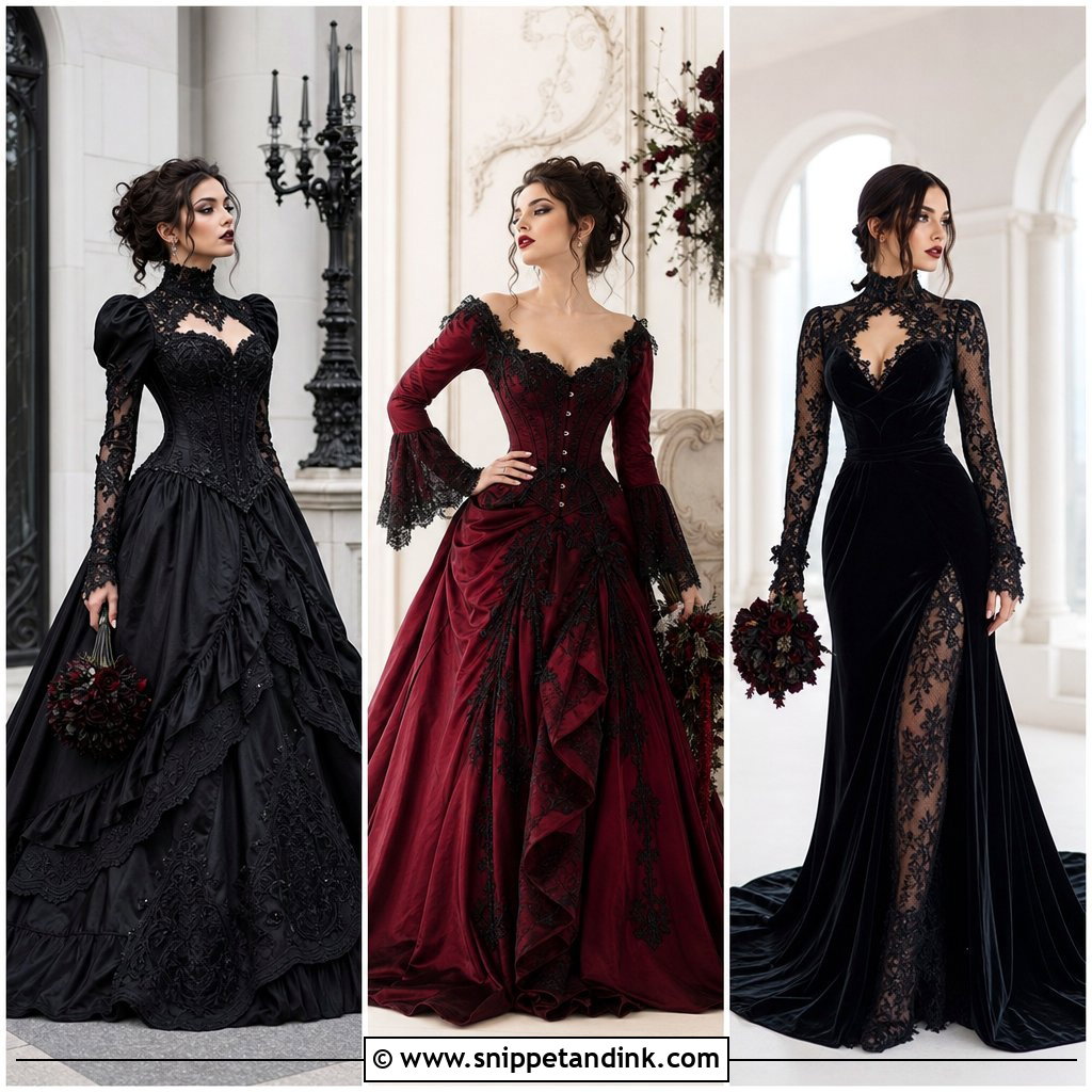 25 Vintage Gothic Wedding Dress Ideas for Dark Romantic Brides