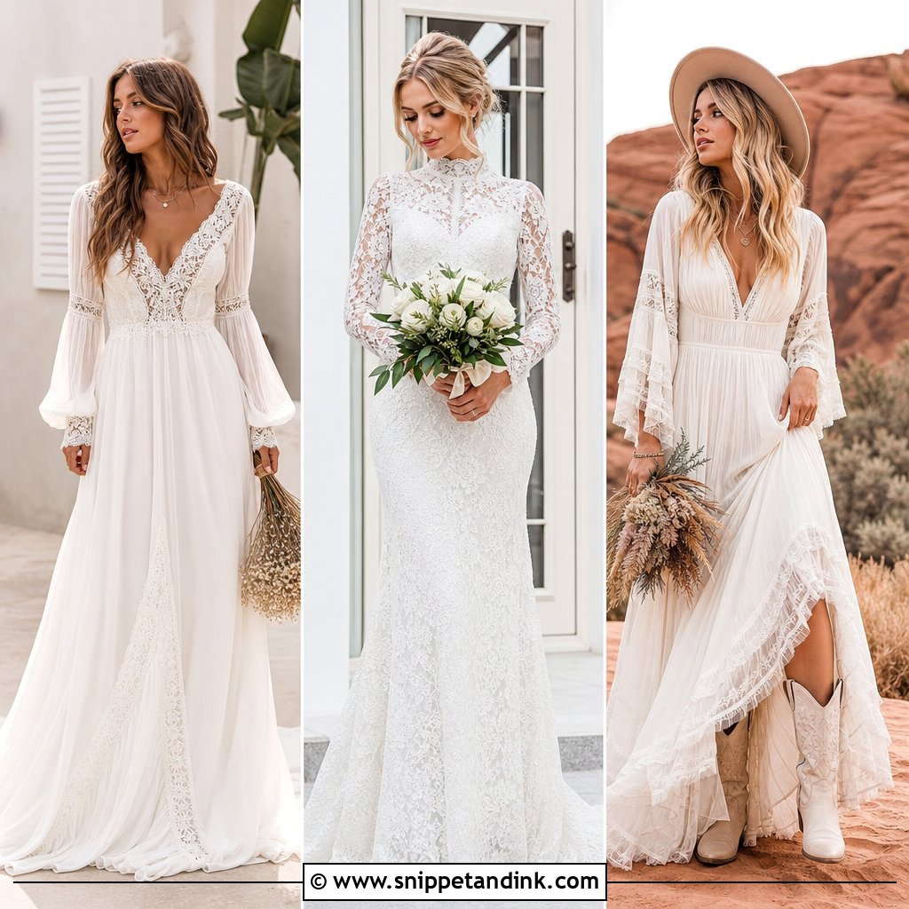 25 Vintage Hippie Wedding Dress Ideas for Free-Spirited Brides