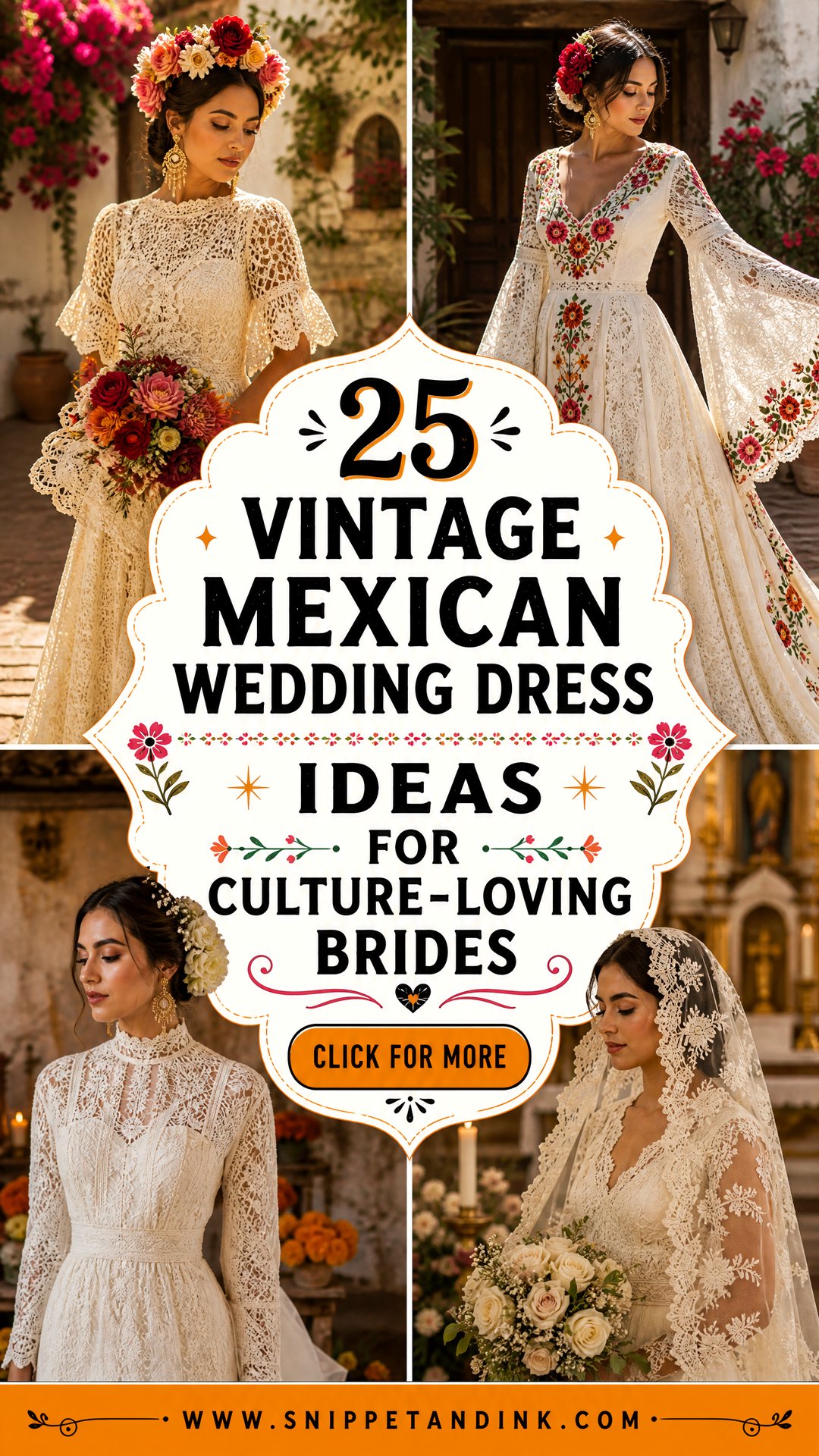 25 Vintage Mexican Wedding Dress Ideas for Culture-Loving Brides - 25 Vintage Mexican Wedding Dress Ideas for Culture-Loving Brides