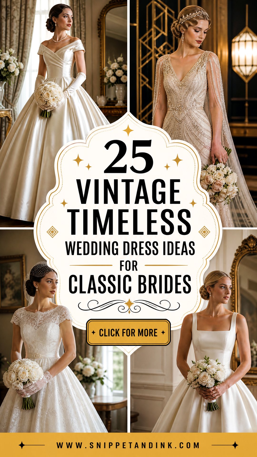 25 Vintage Timeless Wedding Dress Ideas for Classic Brides - 25 Vintage Timeless Wedding Dress Ideas for Classic Brides