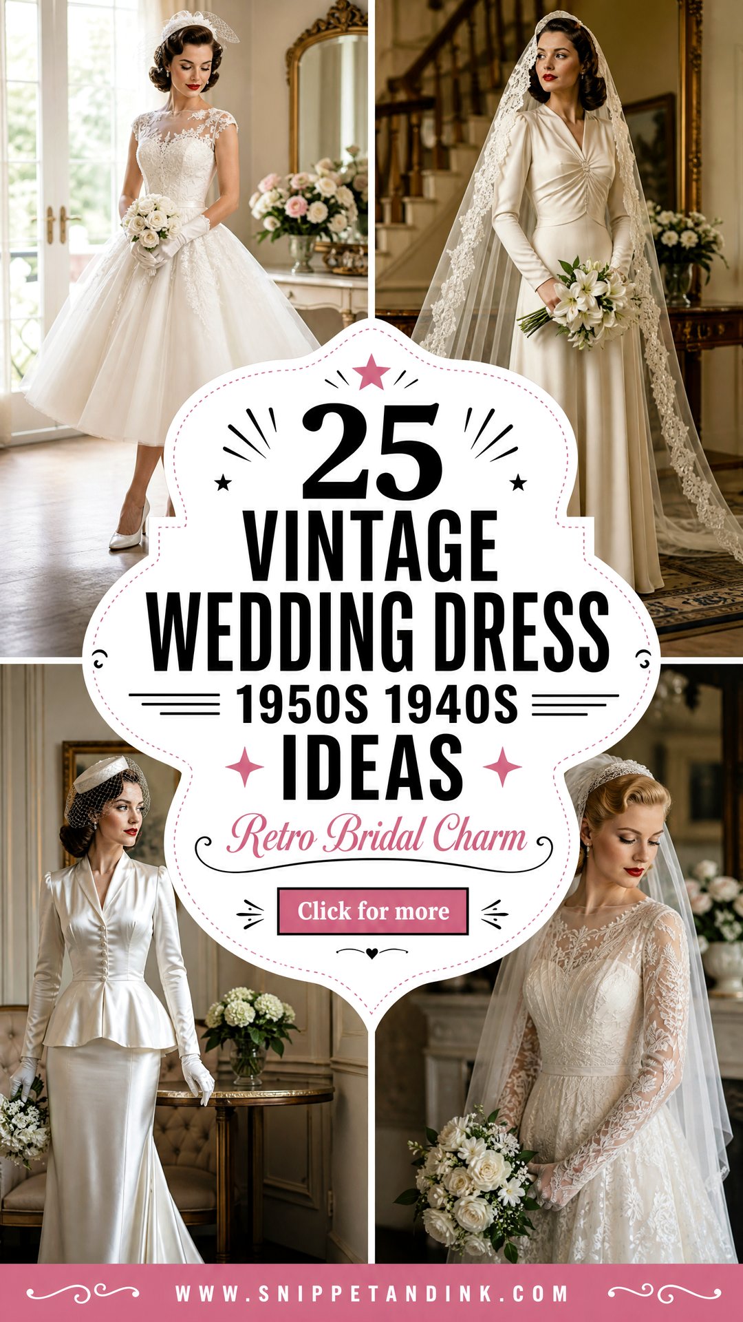 25 Vintage Wedding Dress 1950s 1940s Ideas for Retro Brides - 25 Vintage Wedding Dress 1950s 1940s Ideas for Retro Brides