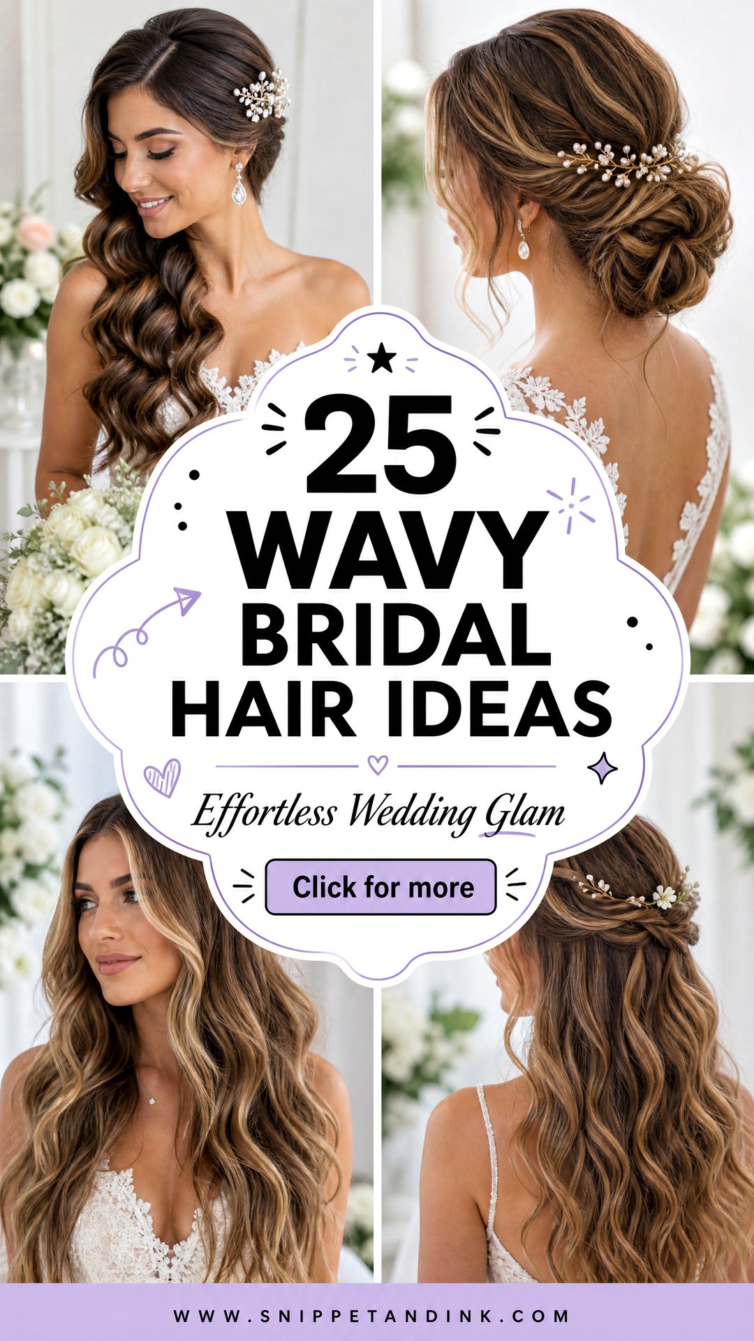 25 Wavy Bridal Hair Ideas for Effortless Wedding-Day Glam - 25 Wavy Bridal Hair Ideas for Effortless Wedding-Day Glam