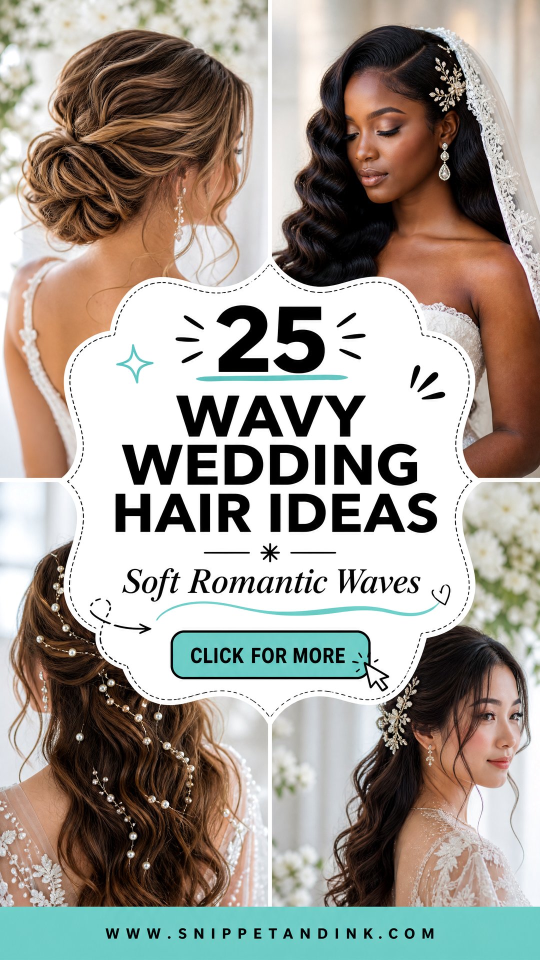 25 Wavy Wedding Hair Ideas for Soft Romantic Brides - 25 Wavy Wedding Hair Ideas for Soft, Romantic Brides