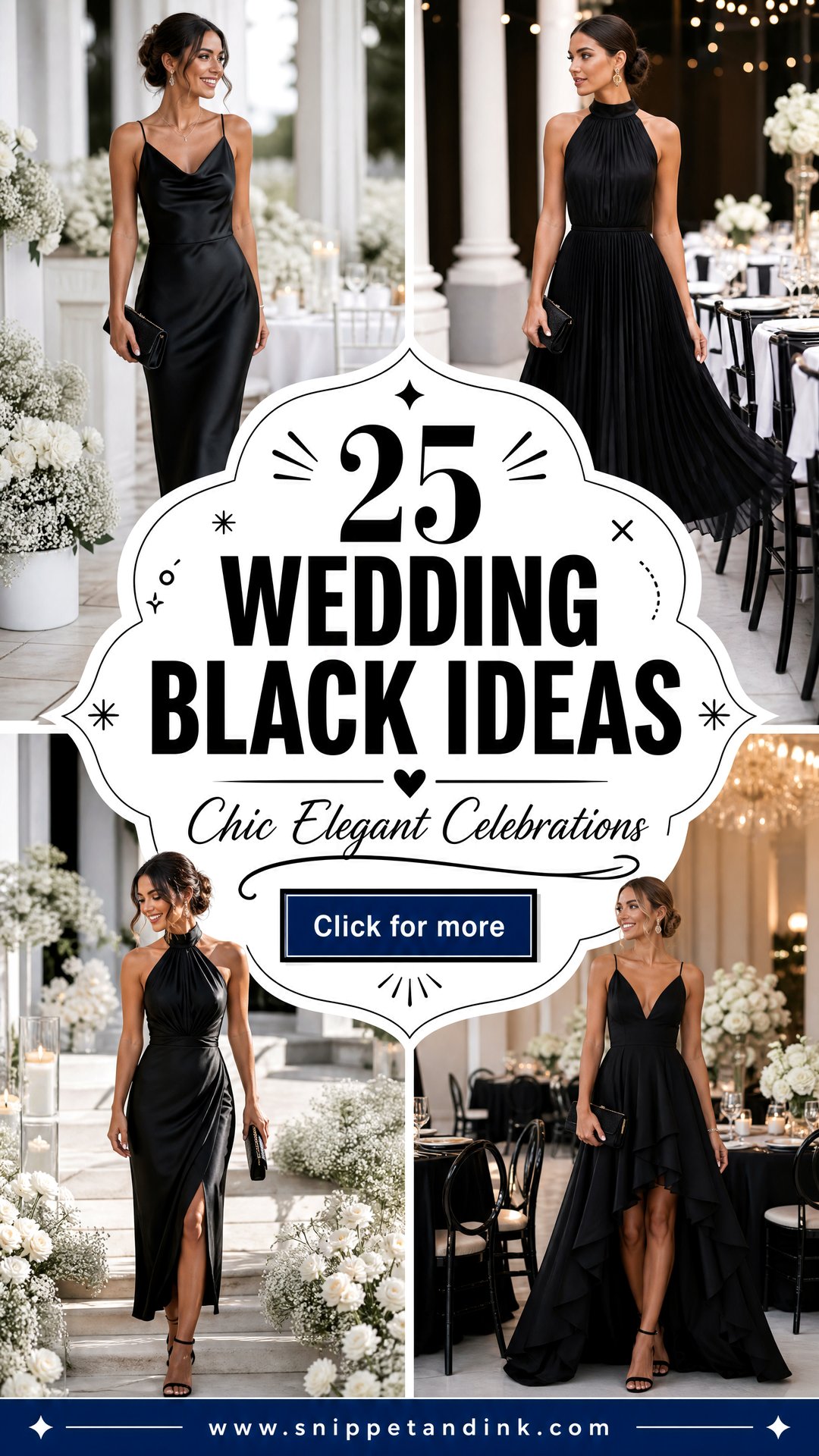 25 Wedding Black Ideas for Chic and Elegant Celebrations - 25 Wedding Black Ideas for Chic and Elegant Celebrations