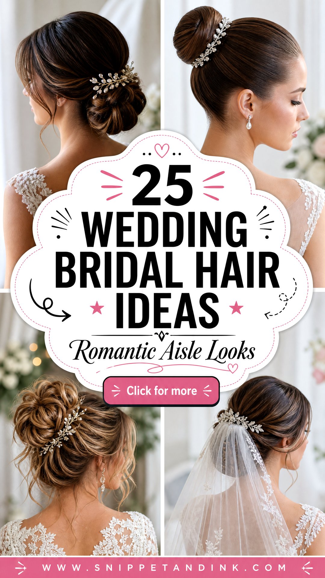 25 Wedding Bridal Hair Ideas for a Romantic Aisle Look - 25 Wedding Bridal Hair Ideas for a Romantic Aisle Look