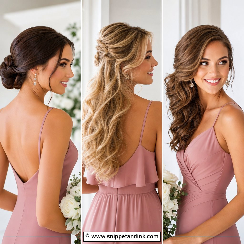 25 Wedding Bridesmaid Hairstyles for a Cohesive Look