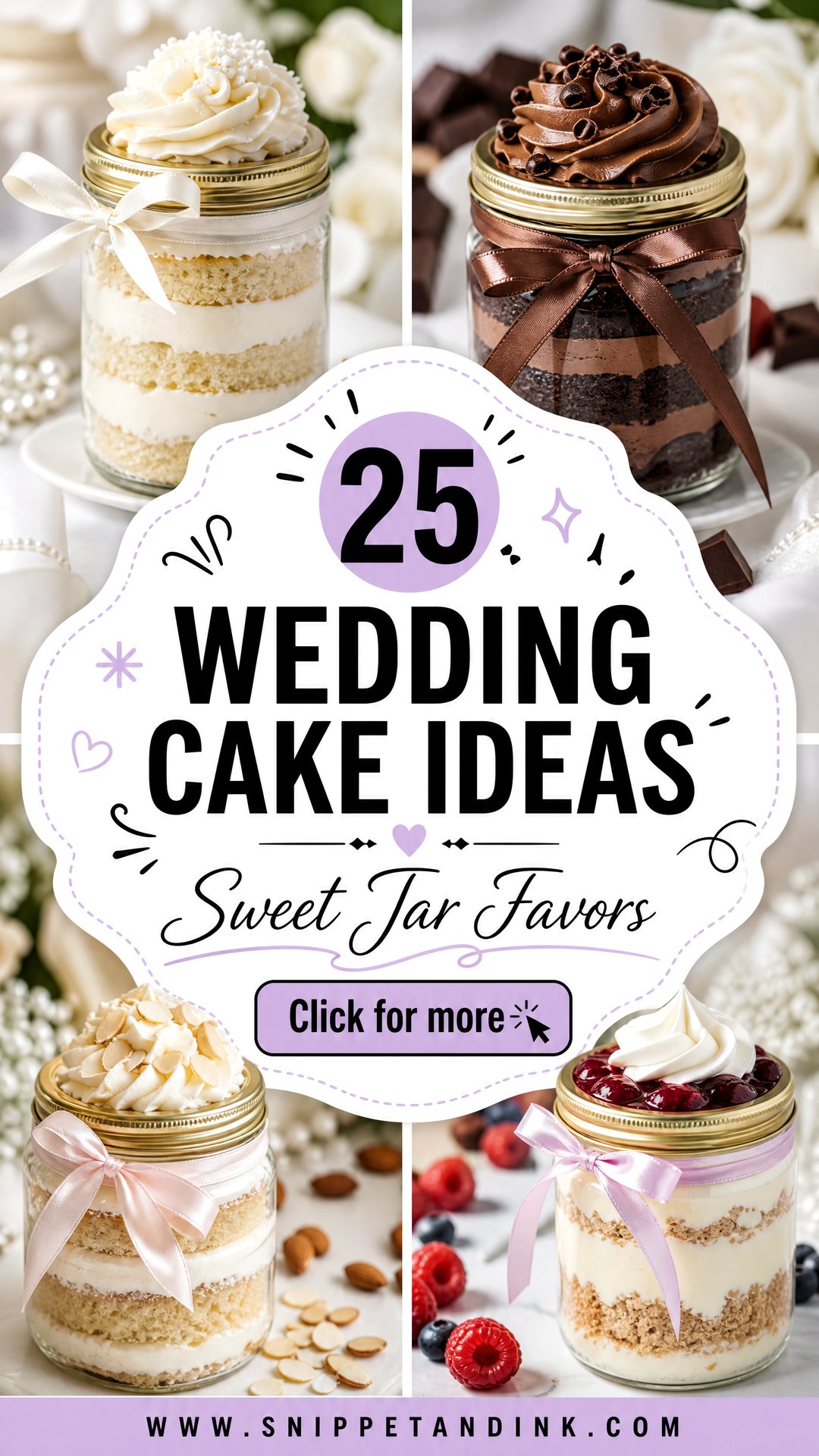25 Wedding Cake Ideas in a Jar for Sweet Guest Favors - 25 Wedding Cake Ideas in a Jar for Sweet Guest Favors