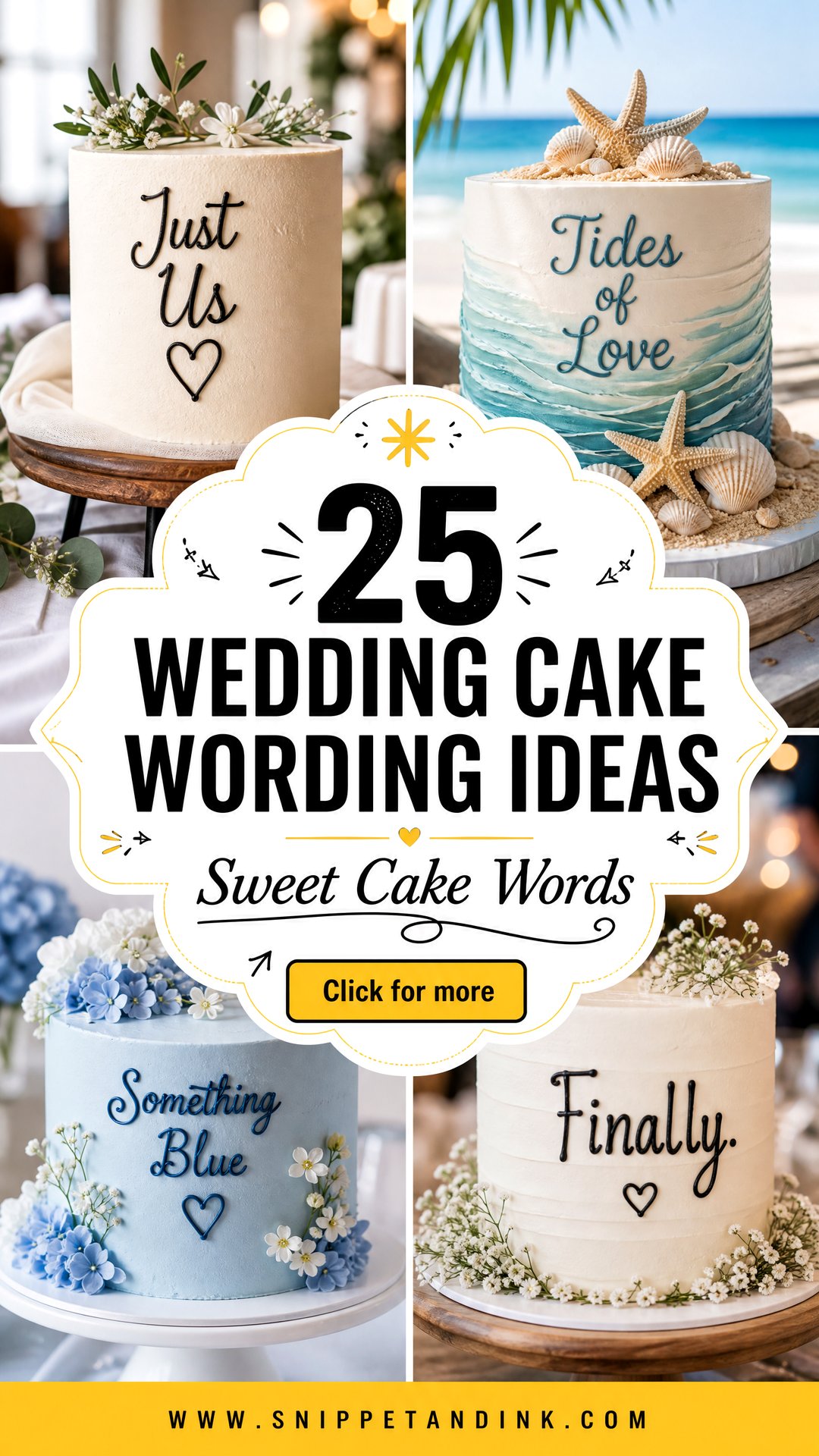 25 Wedding Cake Wording Ideas for Sweet Personal Details - 25 Wedding Cake Wording Ideas for Sweet Personal Details