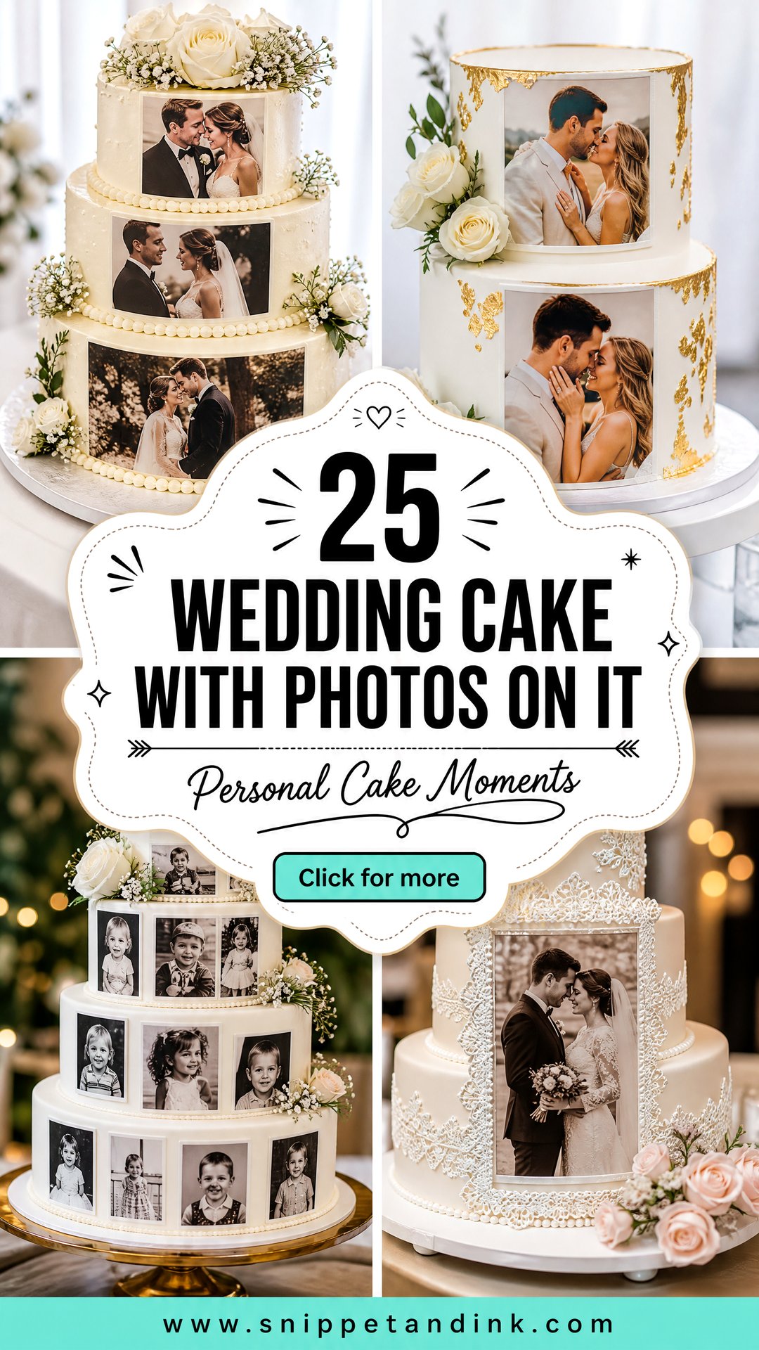 25 Wedding Cake with Photos on It for Personal Touches - 25 Wedding Cake with Photos on It for Personal Touches