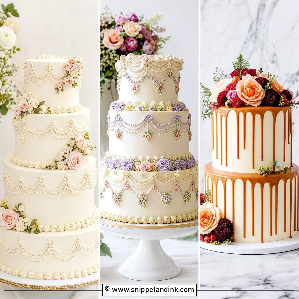 25 Wedding Cakes No Flowers for Modern Minimalist Couples