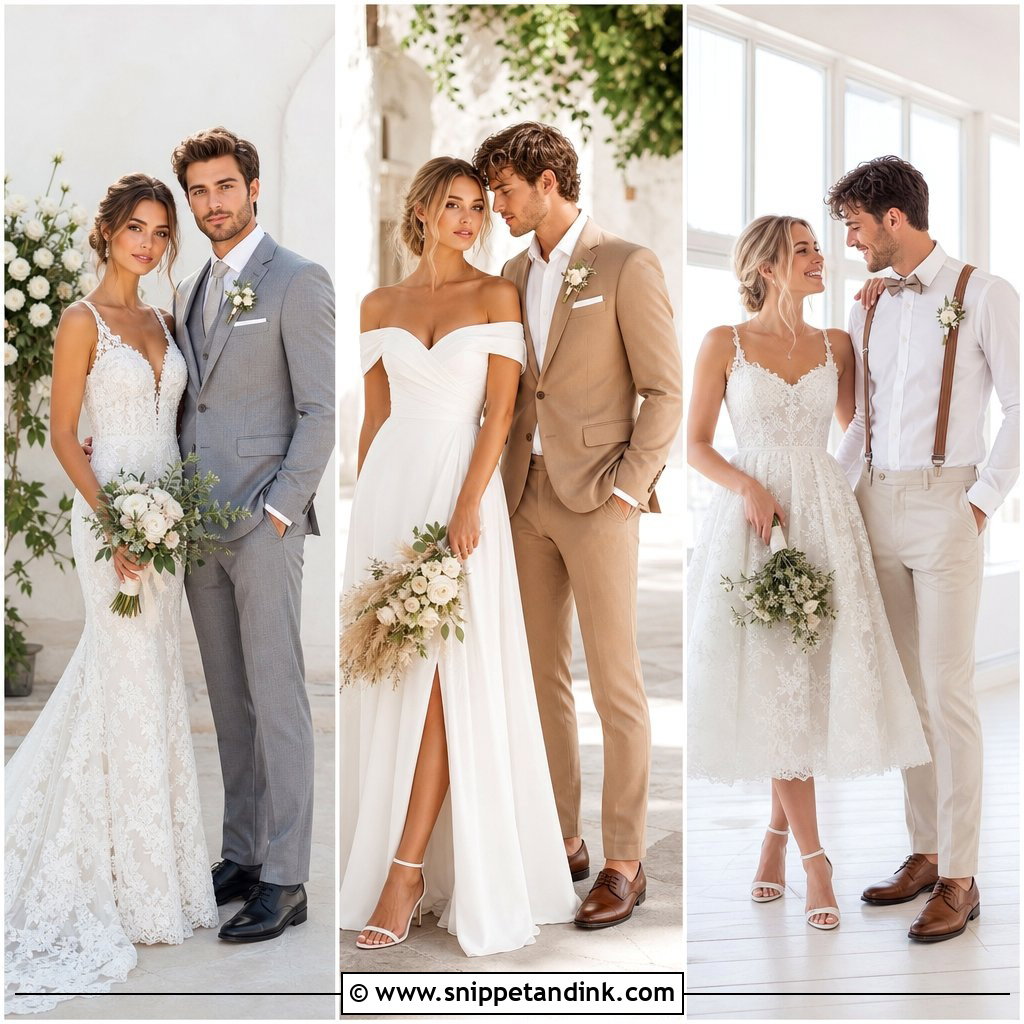 25 Wedding Couple Outfits for Beautifully Coordinated Style