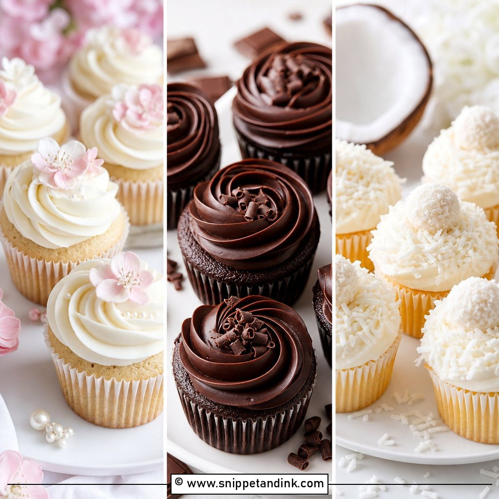25 Wedding Cupcake Frosting Ideas for Pretty Dessert Tables