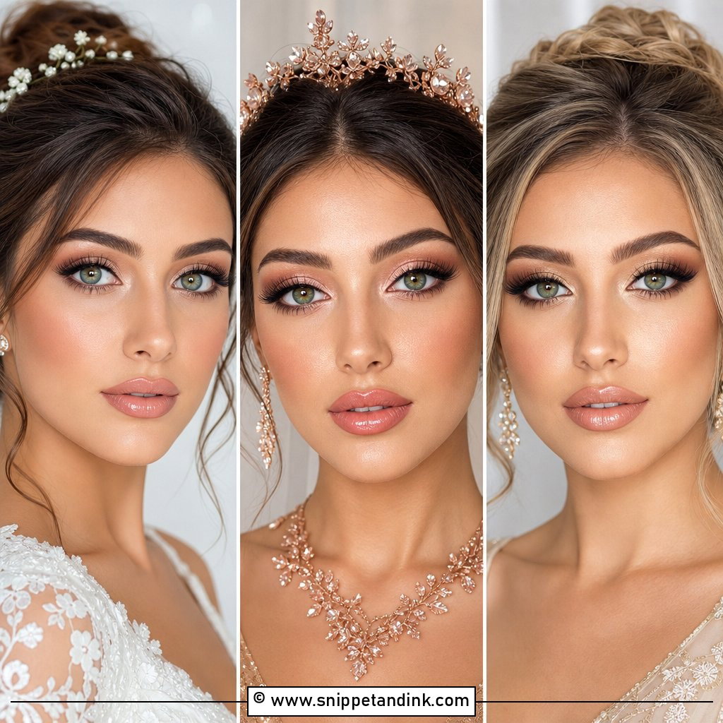25 Wedding Day Makeup for Bride Green Eyes to Glow Bright