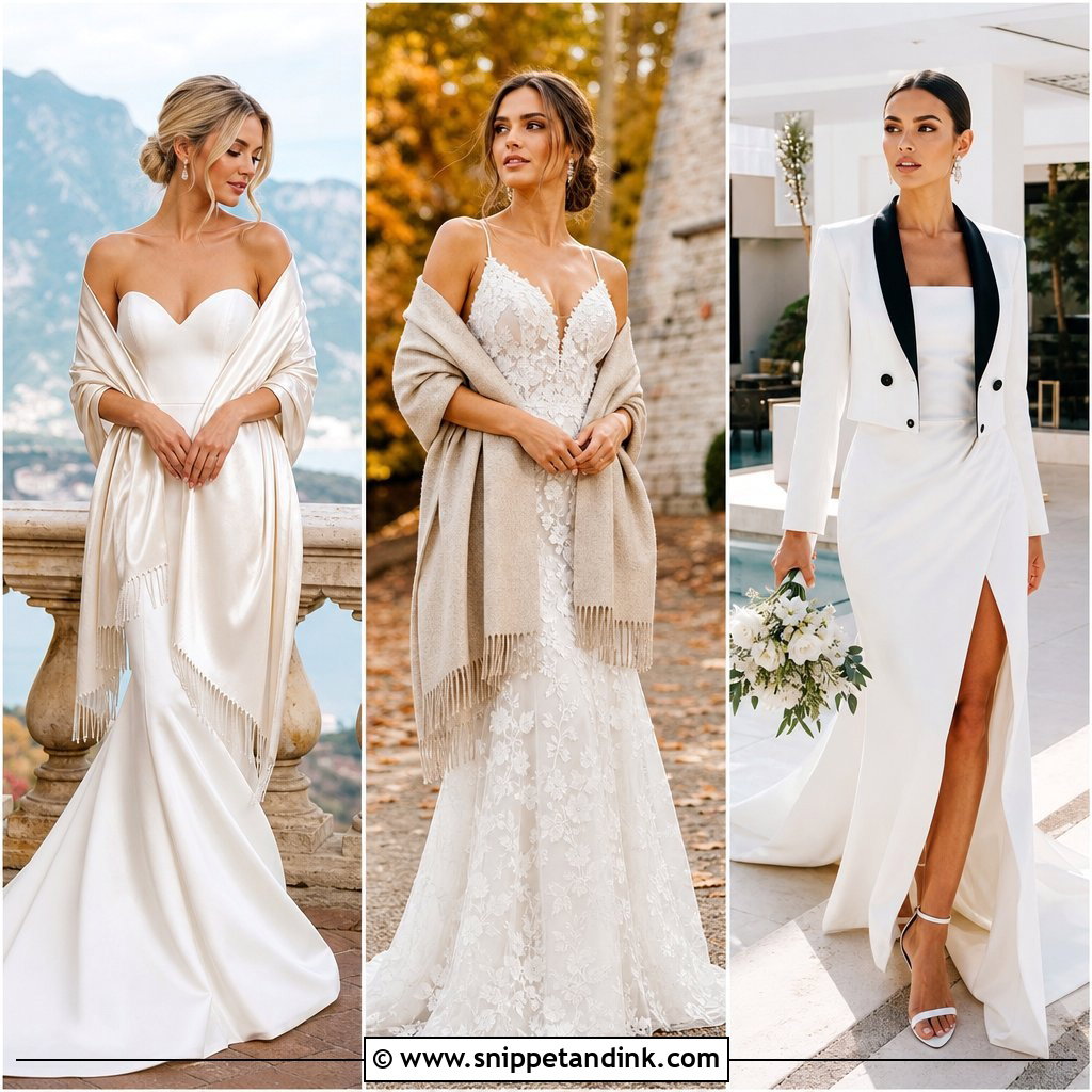 25 Wedding Dress Coverup Ideas for Chic All-Season Layering