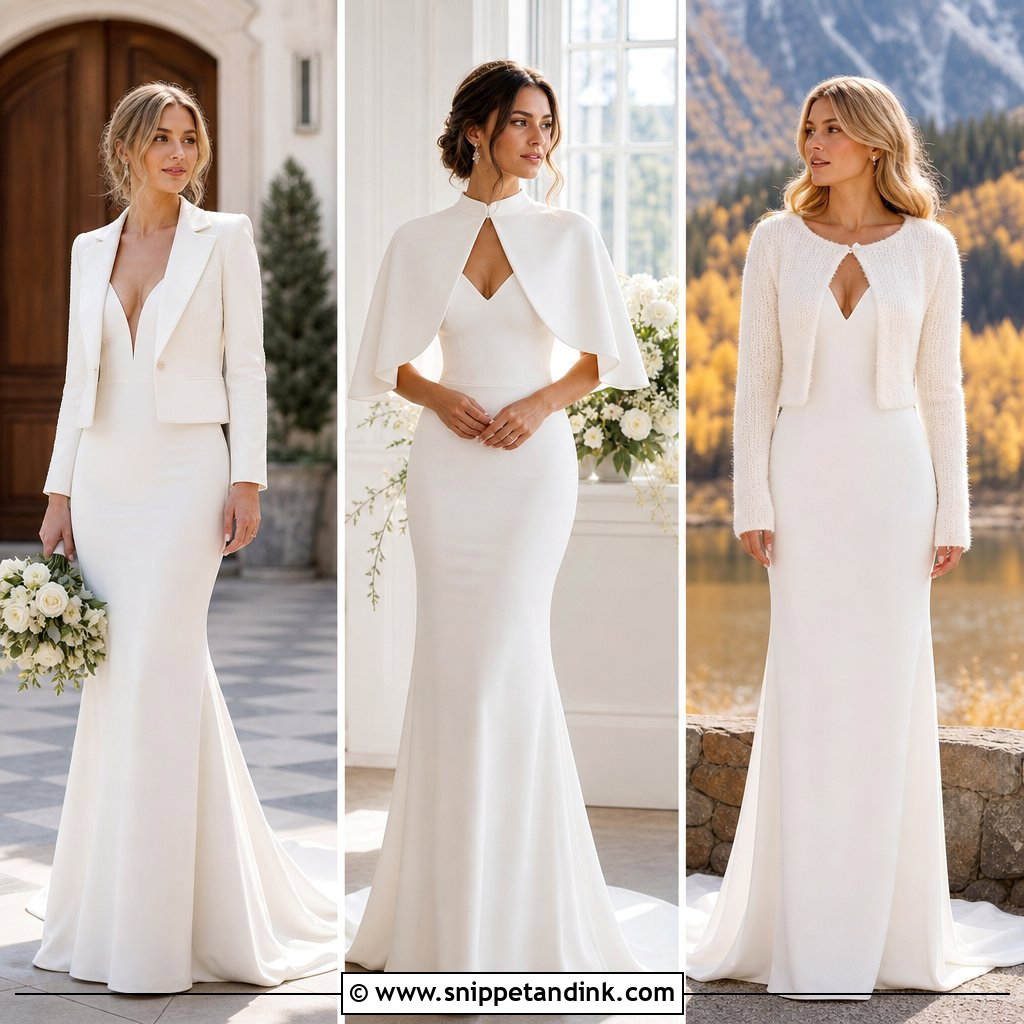 25 Wedding Dress Jacket Ideas for Chic Warmth in Every Season