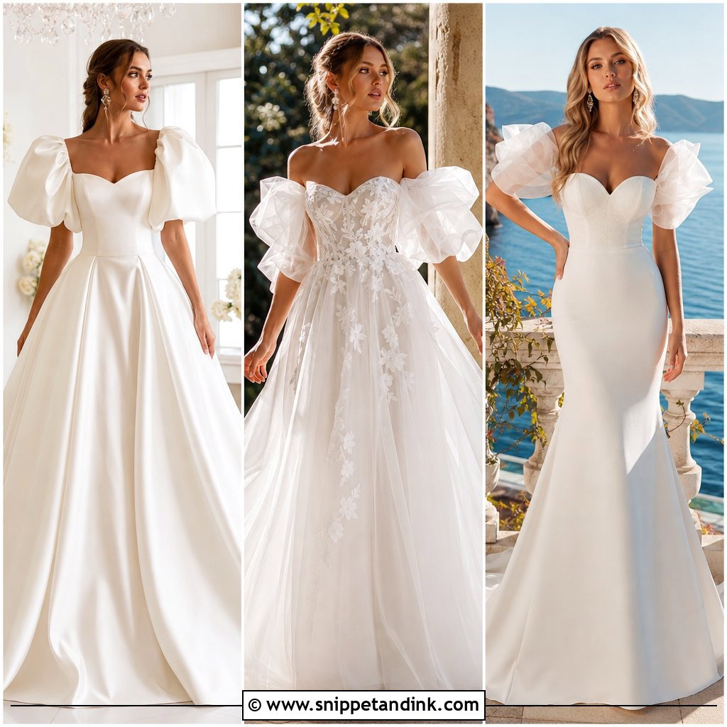 25 Wedding Dress Puffy Sleeves: Romantic Looks for Modern Brides