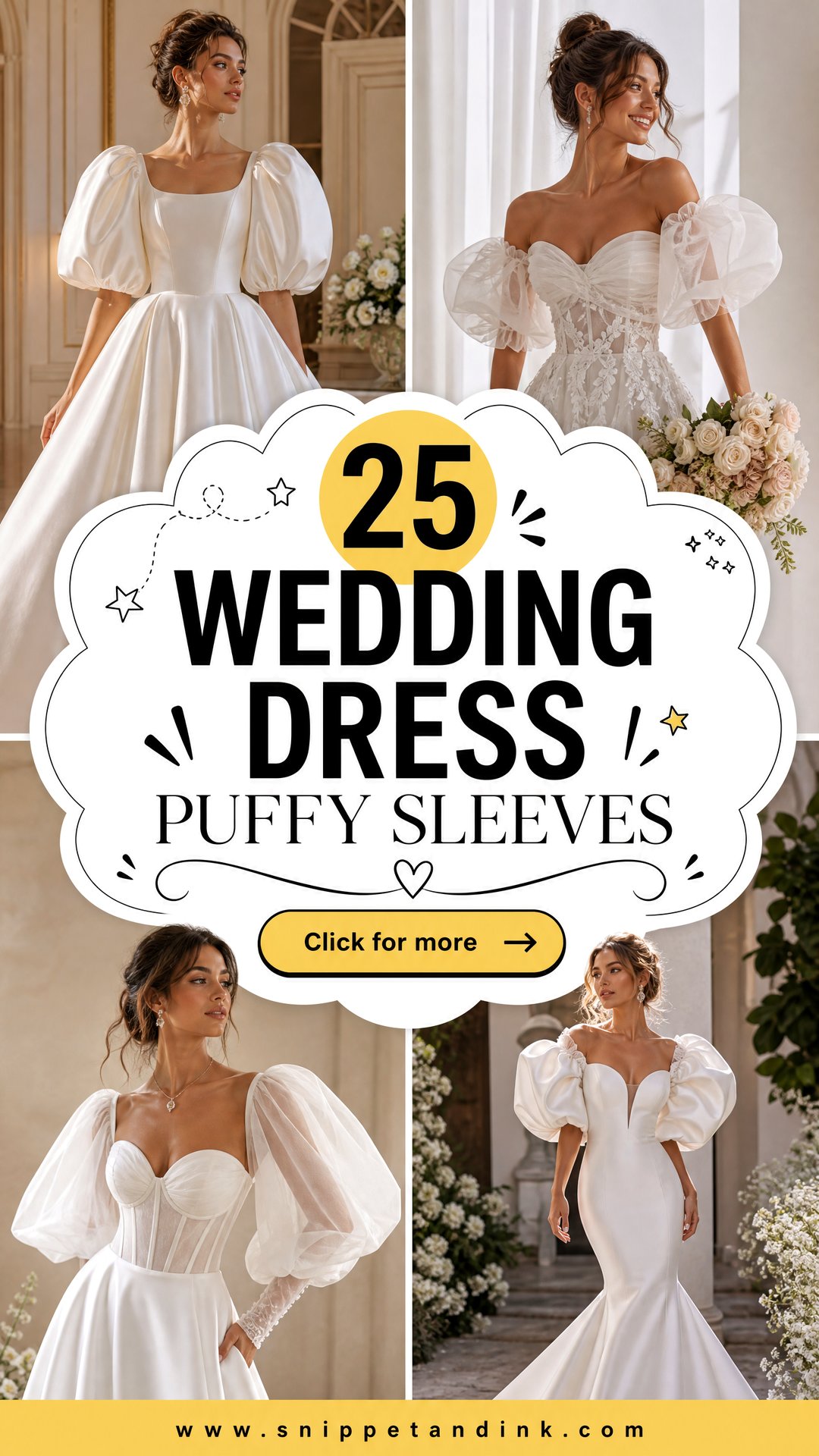 25 Wedding Dress Puffy Sleeves Romantic Looks for Modern Brides - 25 Wedding Dress Puffy Sleeves: Romantic Looks for Modern Brides