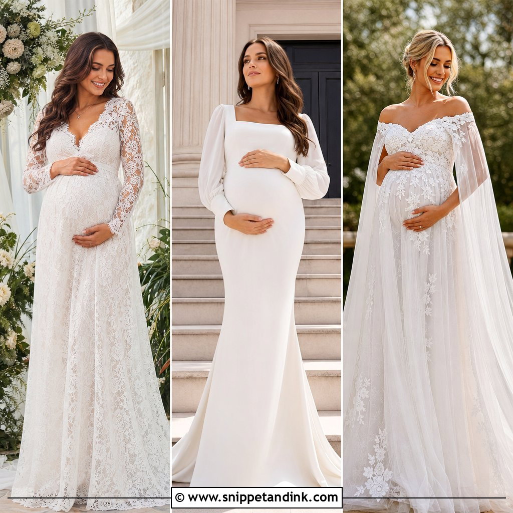 25 Wedding Dress for Pregnant Bride Ideas for Comfort and Glow