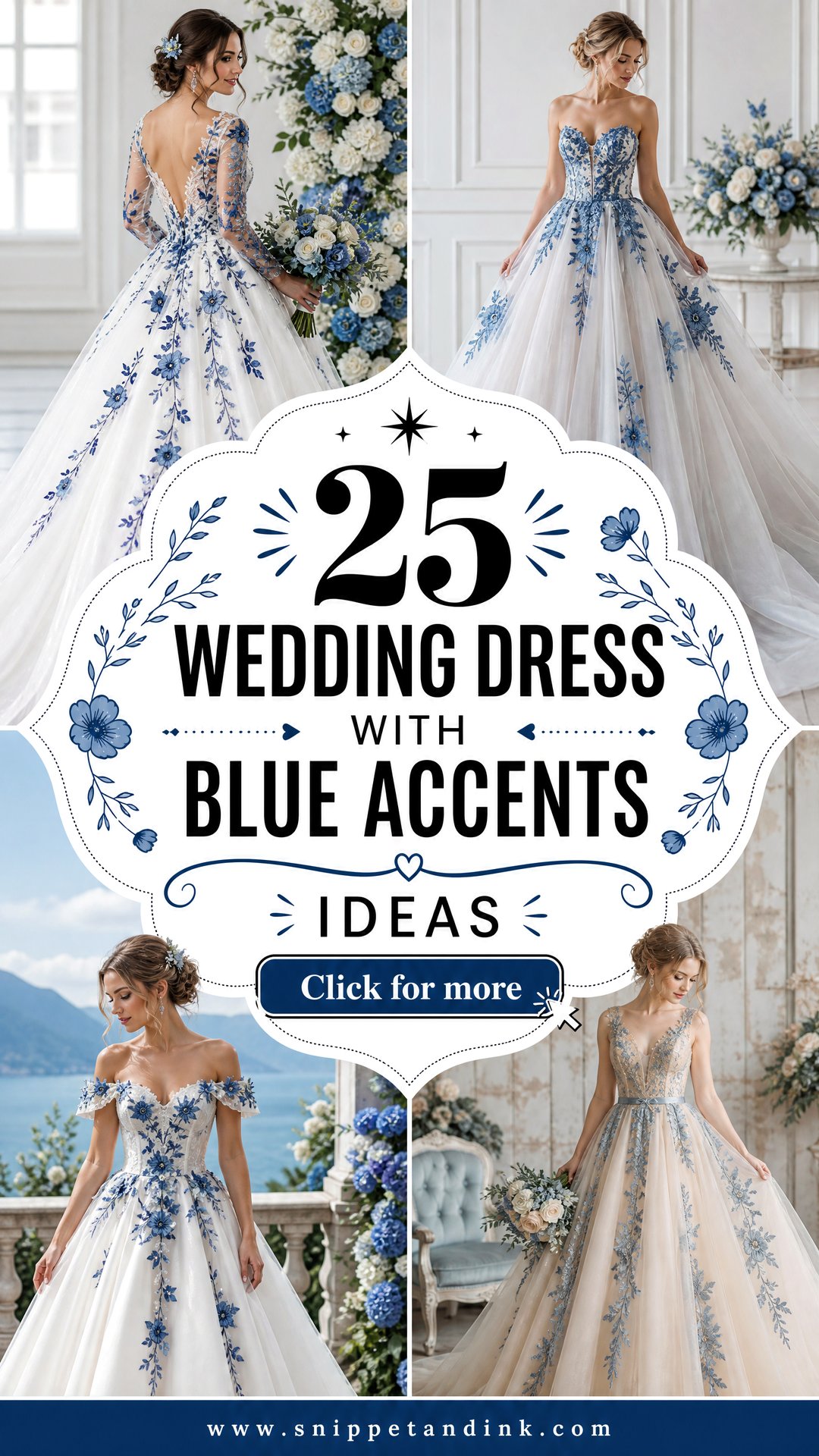 25 Wedding Dress with Blue Accents Ideas Chic Blue Bridal Looks - 25 Wedding Dress with Blue Accents Ideas: Chic Blue Bridal Looks