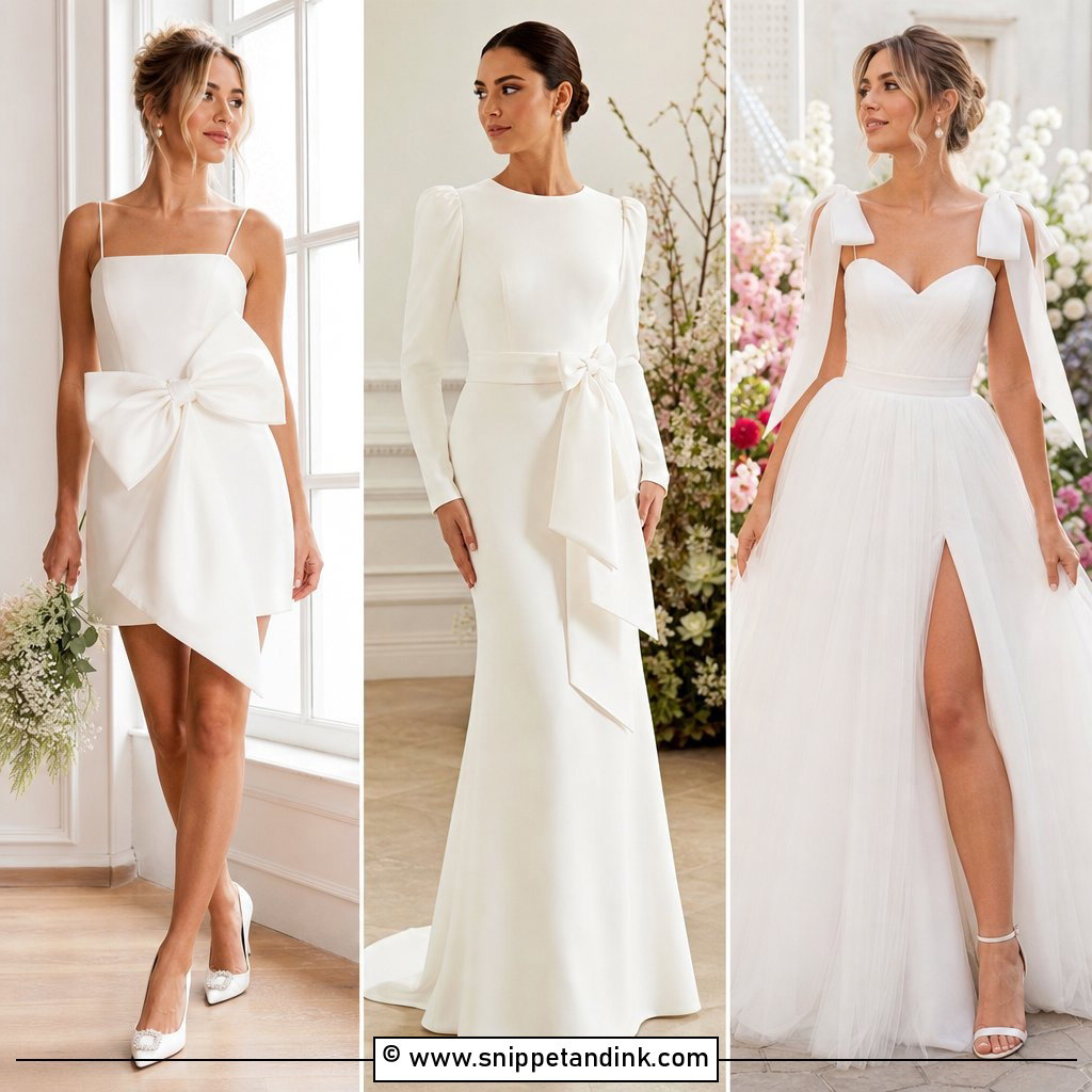 25 Wedding Dress with Bow Ideas for Chic Bridal Drama