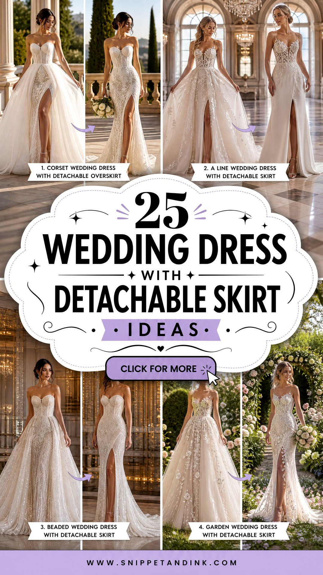 25 Wedding Dress with Detachable Skirt Ideas Bridal Style Guide - 25 Wedding Dress with Detachable Skirt Ideas: Bridal Style Guide