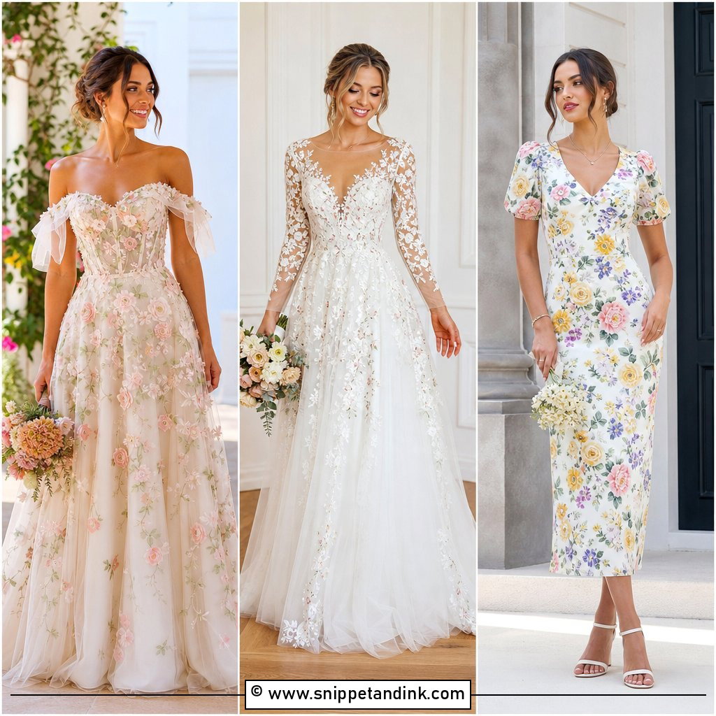 25 Wedding Dress with Flowers Ideas for Romantic Brides