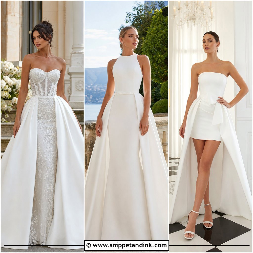 25 Wedding Dress with Overskirt Ideas: Dramatic Two-in-One Looks