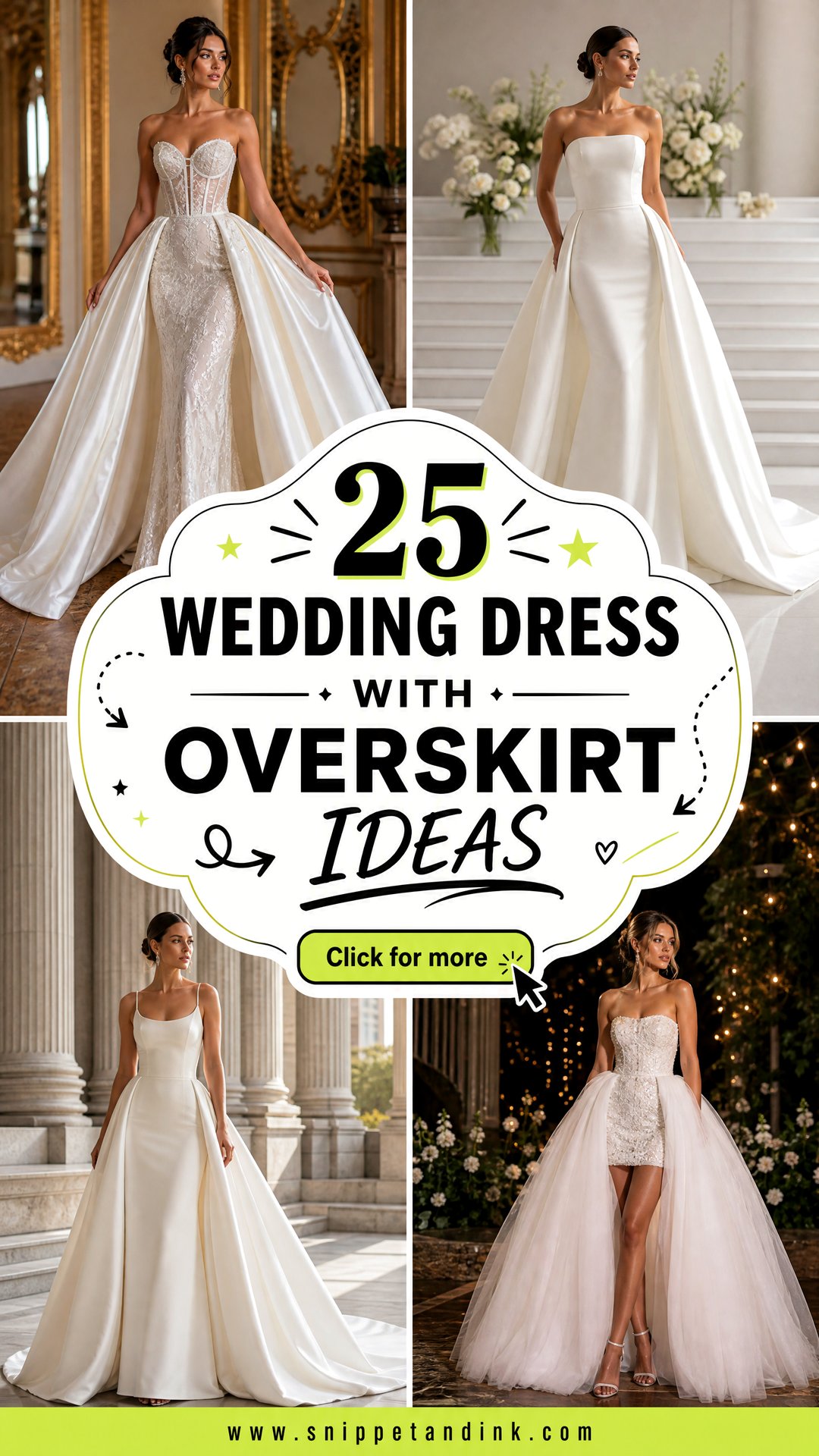 25 Wedding Dress with Overskirt Ideas Dramatic Two-in-One Looks - 25 Wedding Dress with Overskirt Ideas: Dramatic Two-in-One Looks