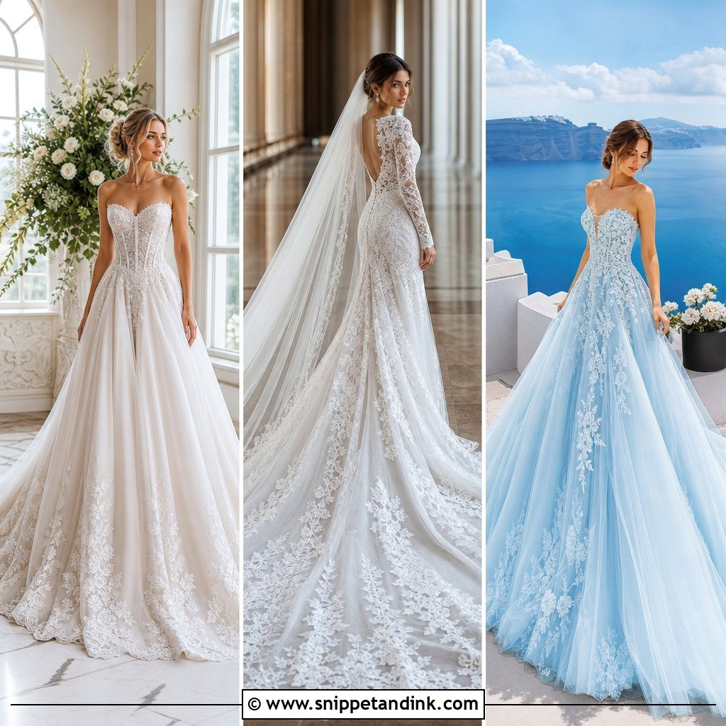25 Wedding Dress with Train Ideas for Dramatic Bridal Style