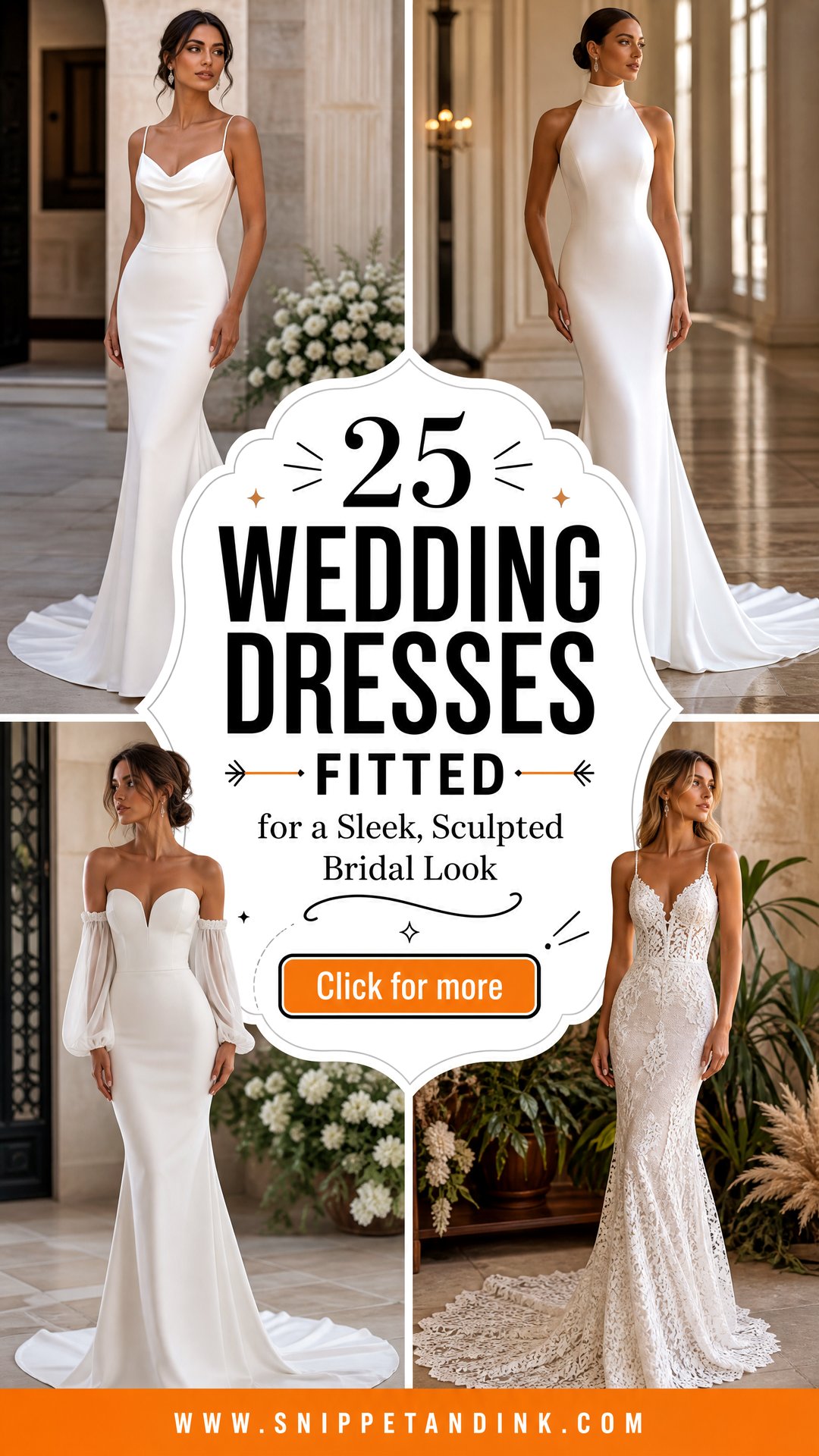 25 Wedding Dresses Fitted for a Sleek Sculpted Bridal Look - 25 Wedding Dresses Fitted for a Sleek, Sculpted Bridal Look